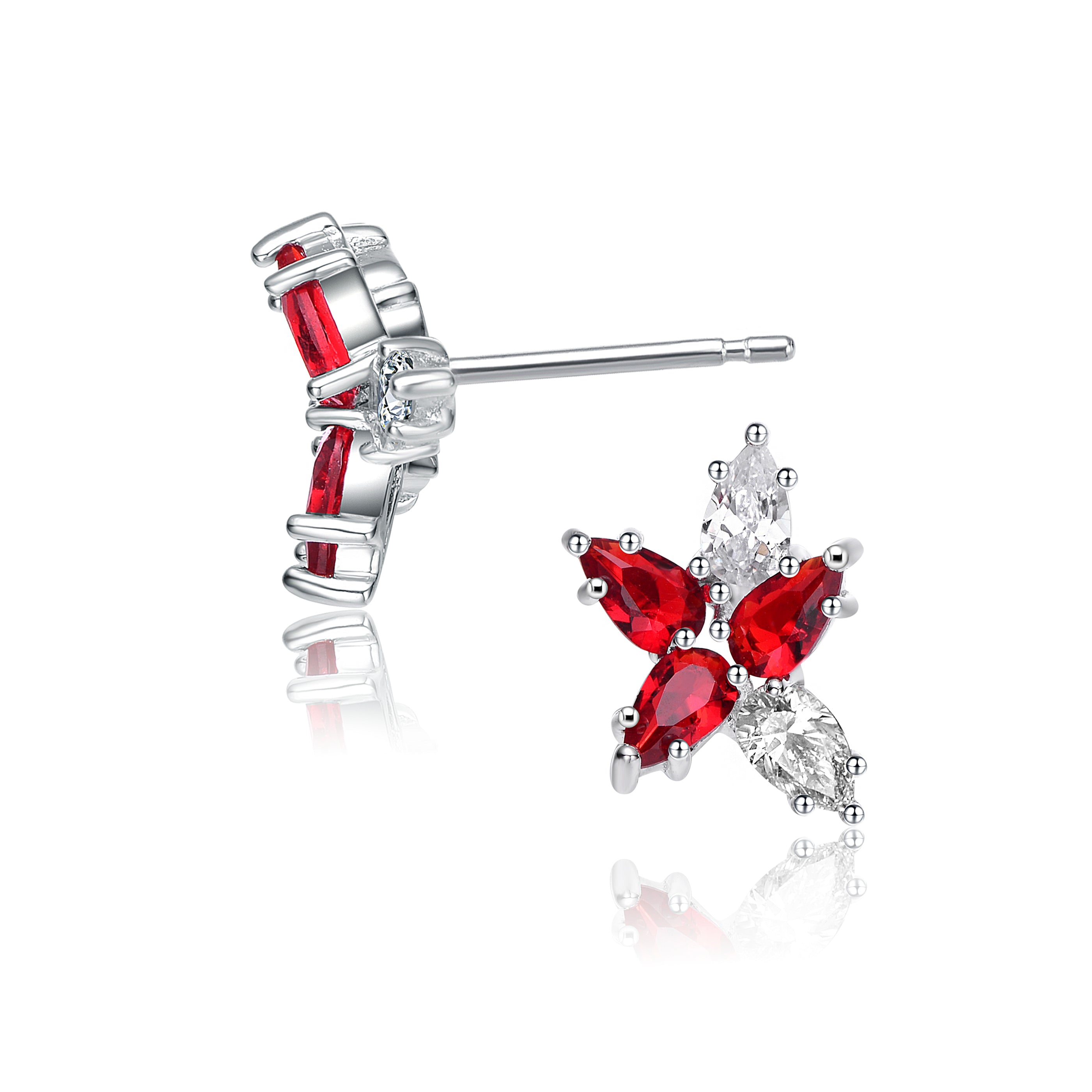 Lierre Red Couture Jasmine Stud Earrings Genevive