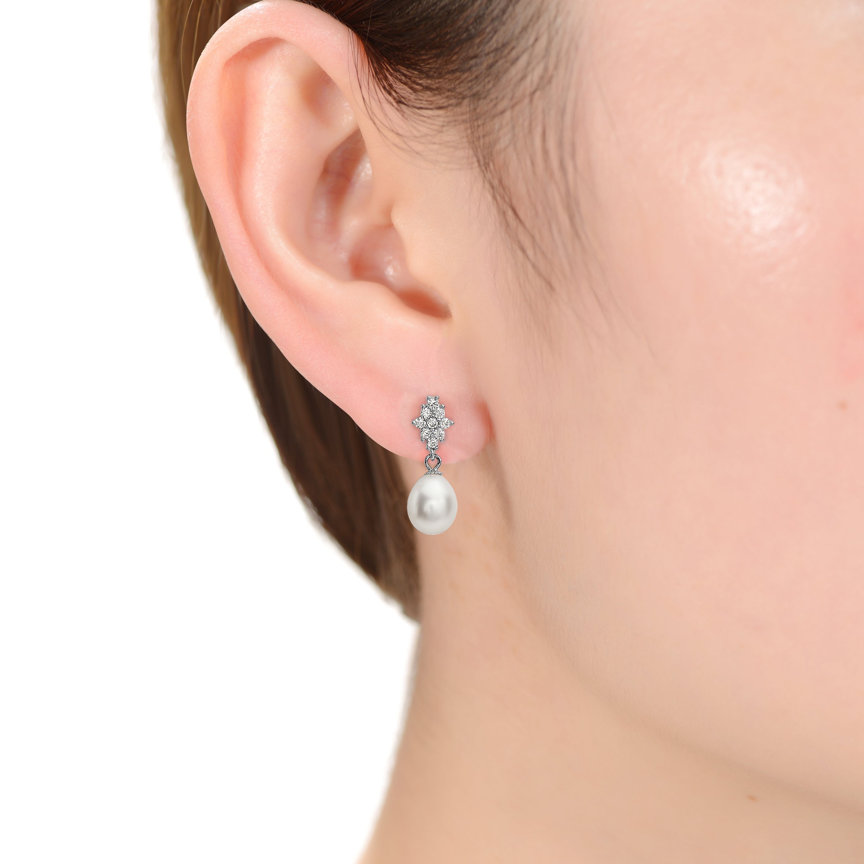 Natalie Pearl Drop Earrings GENEVIVE
