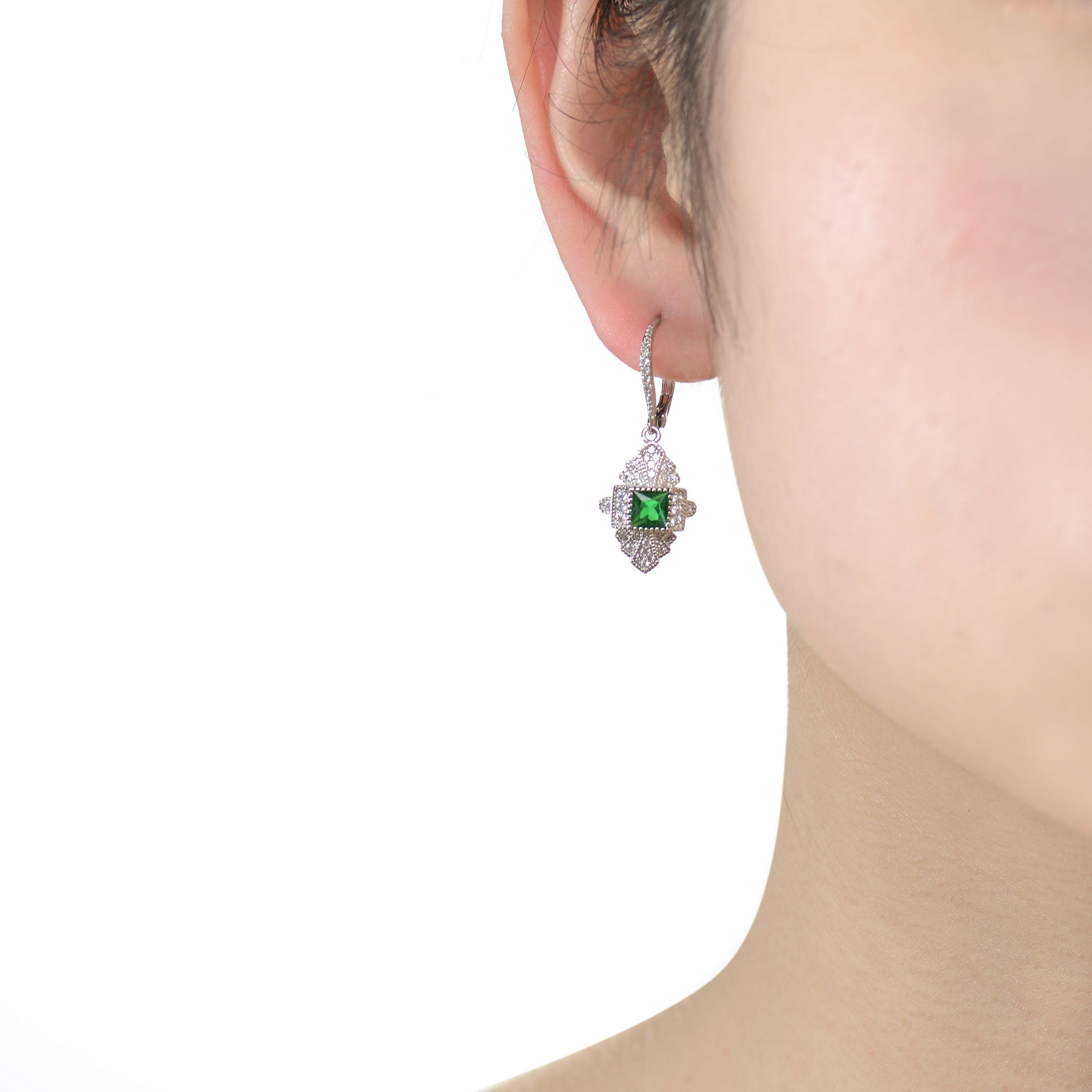 La Scène Pave Drop Earrings GENEVIVE