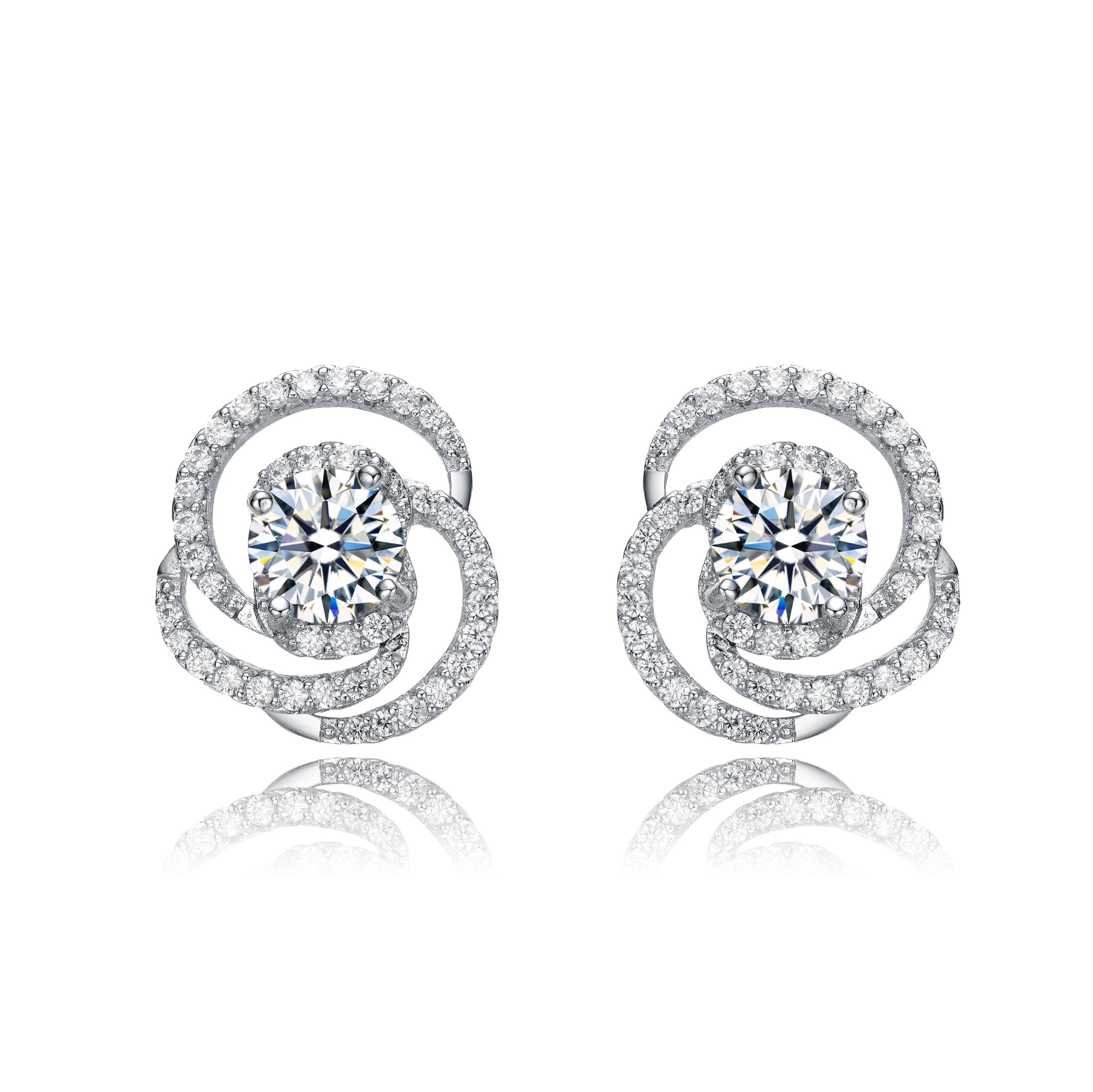 Yvonne Luminous Orbit Swirling Sophistication Stud Earrings GENEVIVE