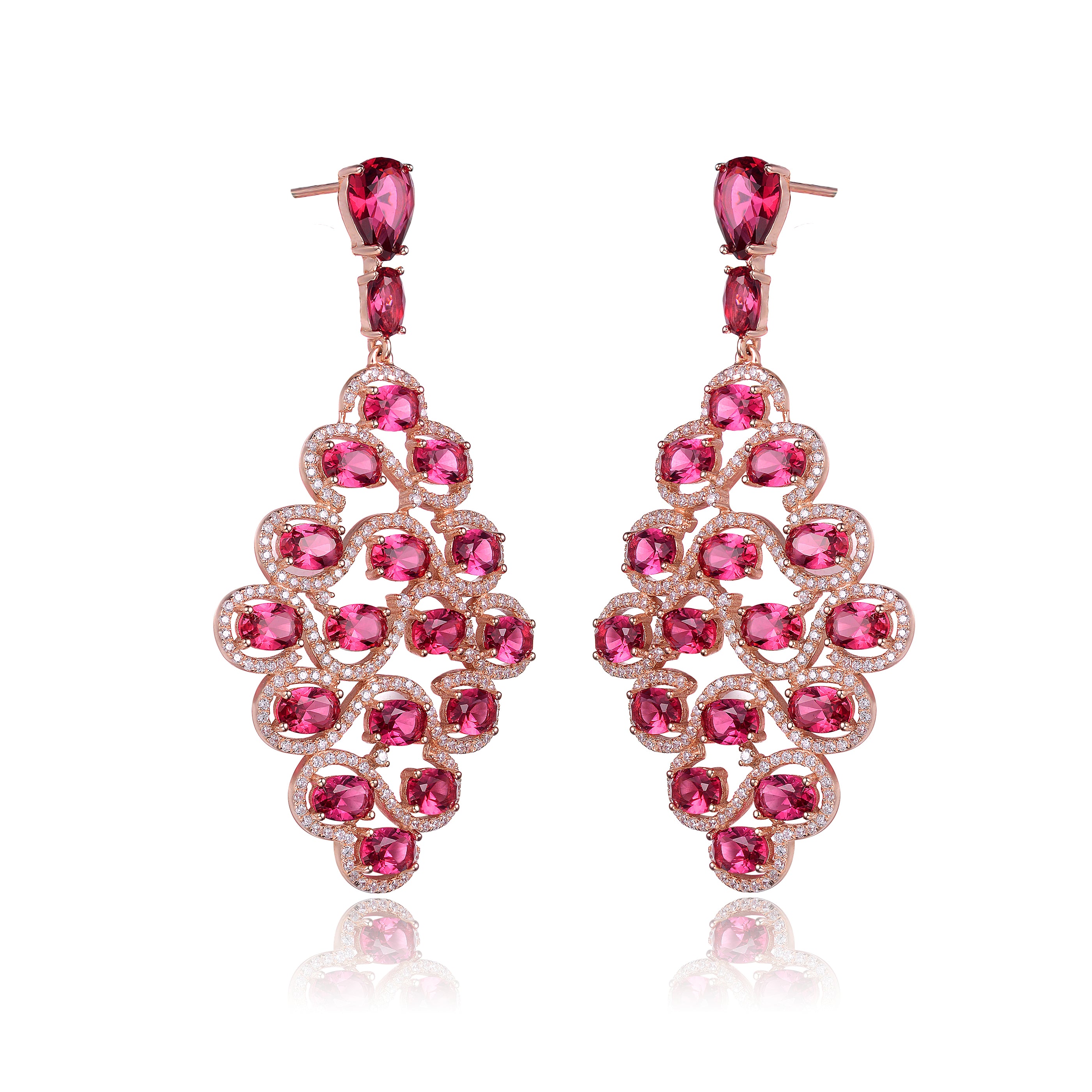 Palais Rouge Maxi Red Drop Earrings Genevive