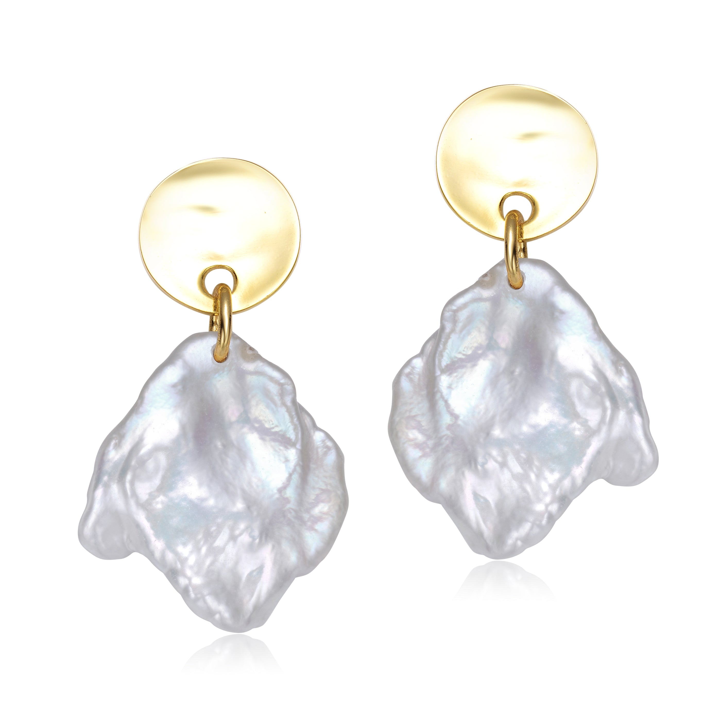 Rochelle Golden Circle Pearl Earrings GENEVIVE