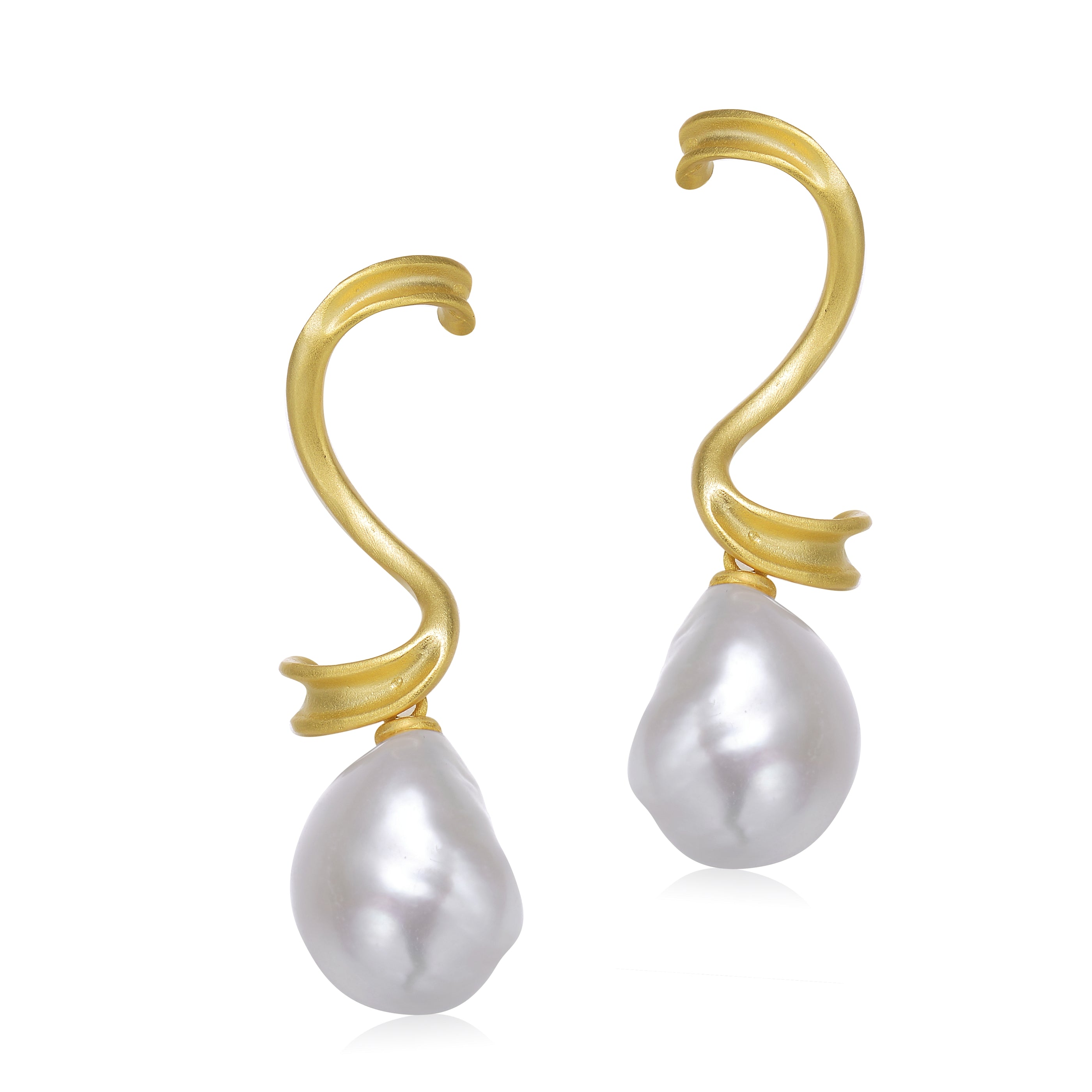Brigitte Pearl Swirl Earrings GENEVIVE