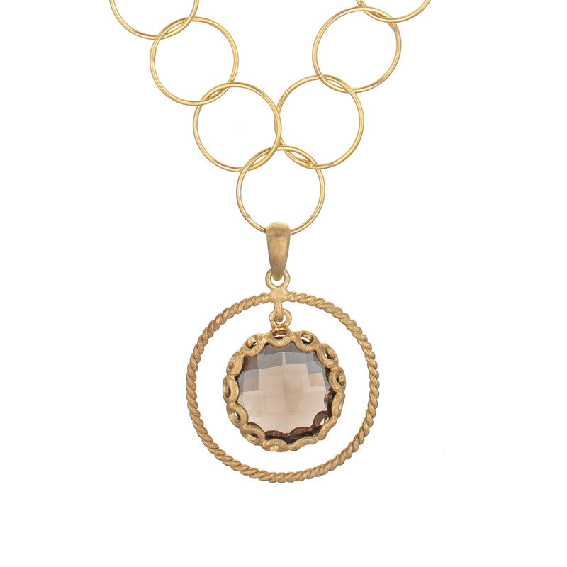 Fabienne Quartz Pendant Necklace GENEVIVE