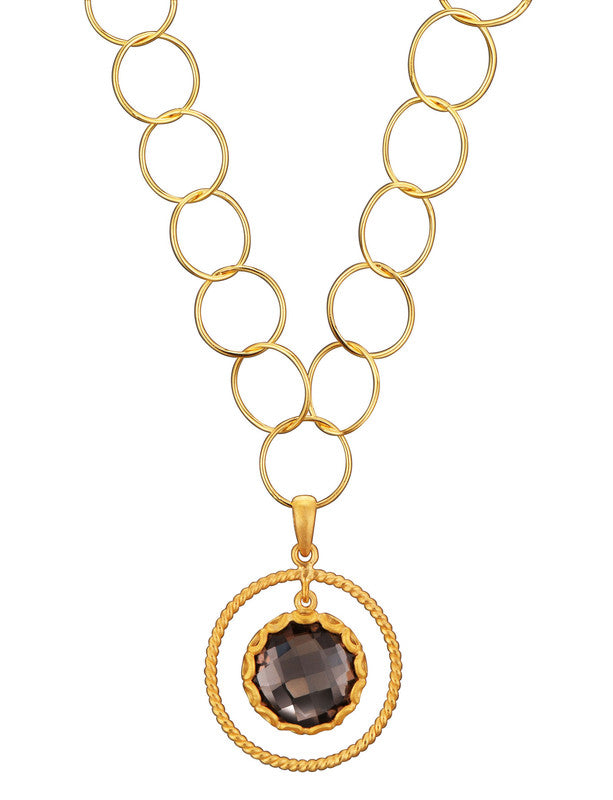 Fabienne Quartz Pendant Necklace GENEVIVE