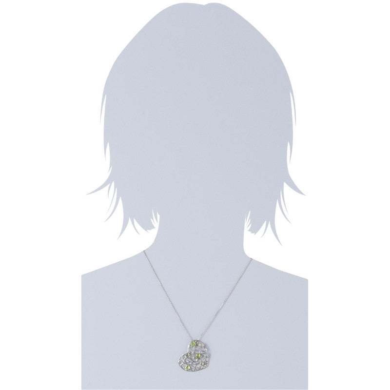 Fabienne Peridot Heart Necklace GENEVIVE