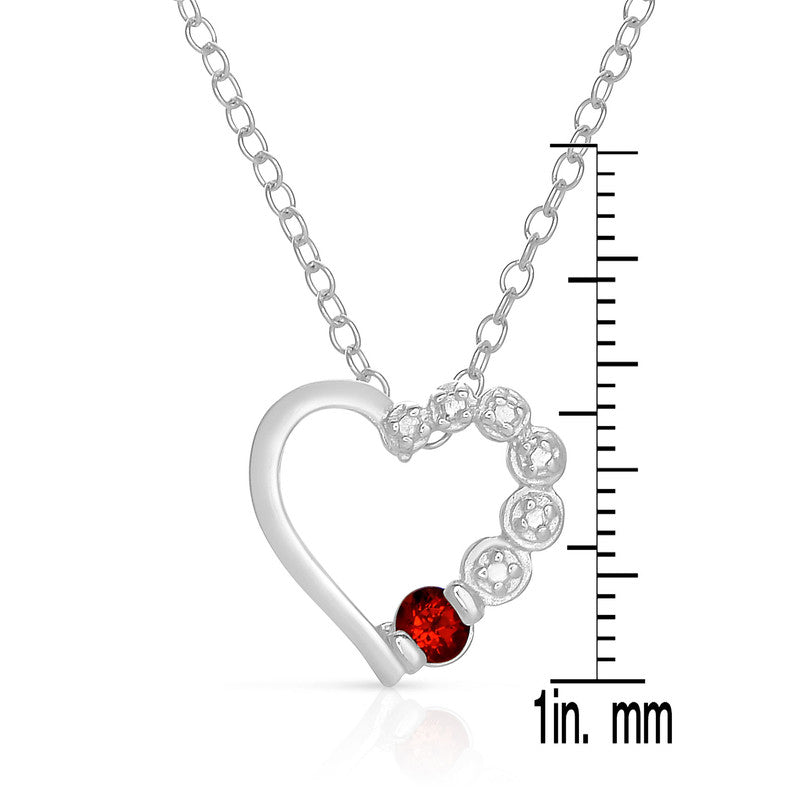 Charlotte Ruby Heart DNA Necklace GENEVIVE