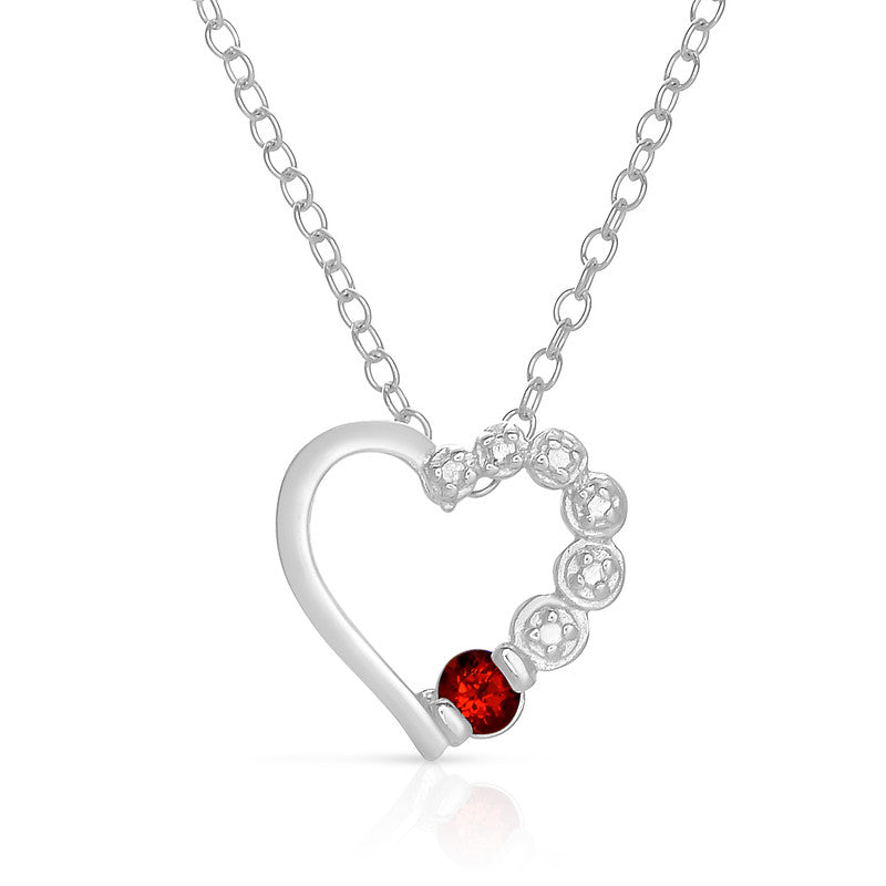 Charlotte Ruby Heart DNA Necklace GENEVIVE
