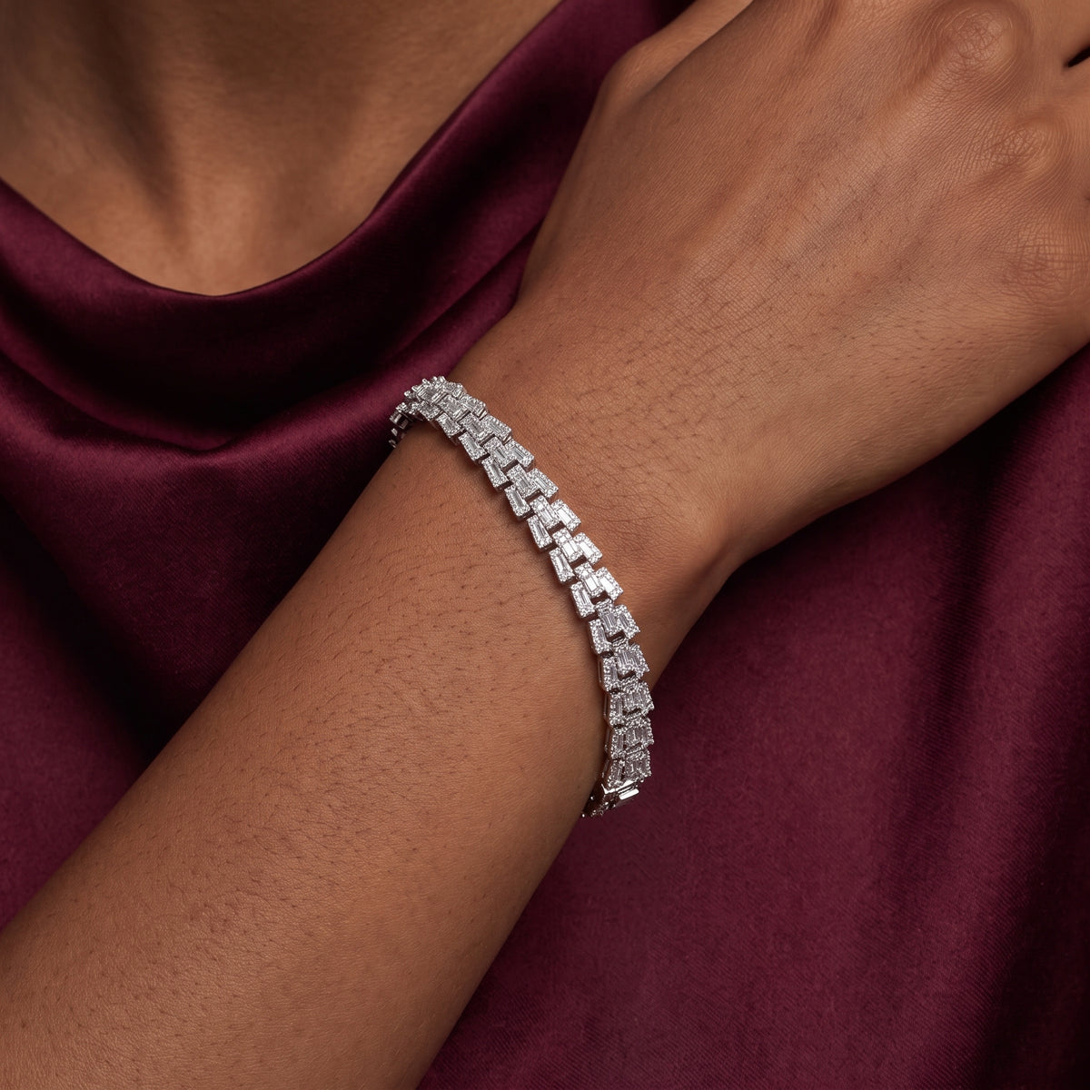 Jacqueline Statement Link Marquise Last Pair Bracelet GENEVIVE