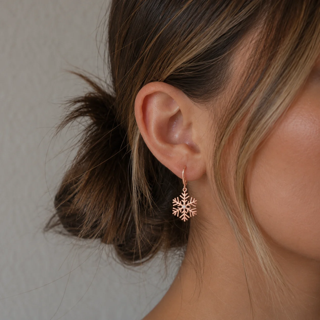 Champéry Snowflake Drop Christmas Earrings GENEVIVE