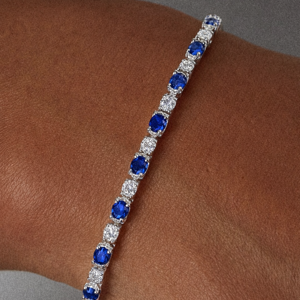Giselle Oval Cut Couture Tennis Bracelet GENEVIVE