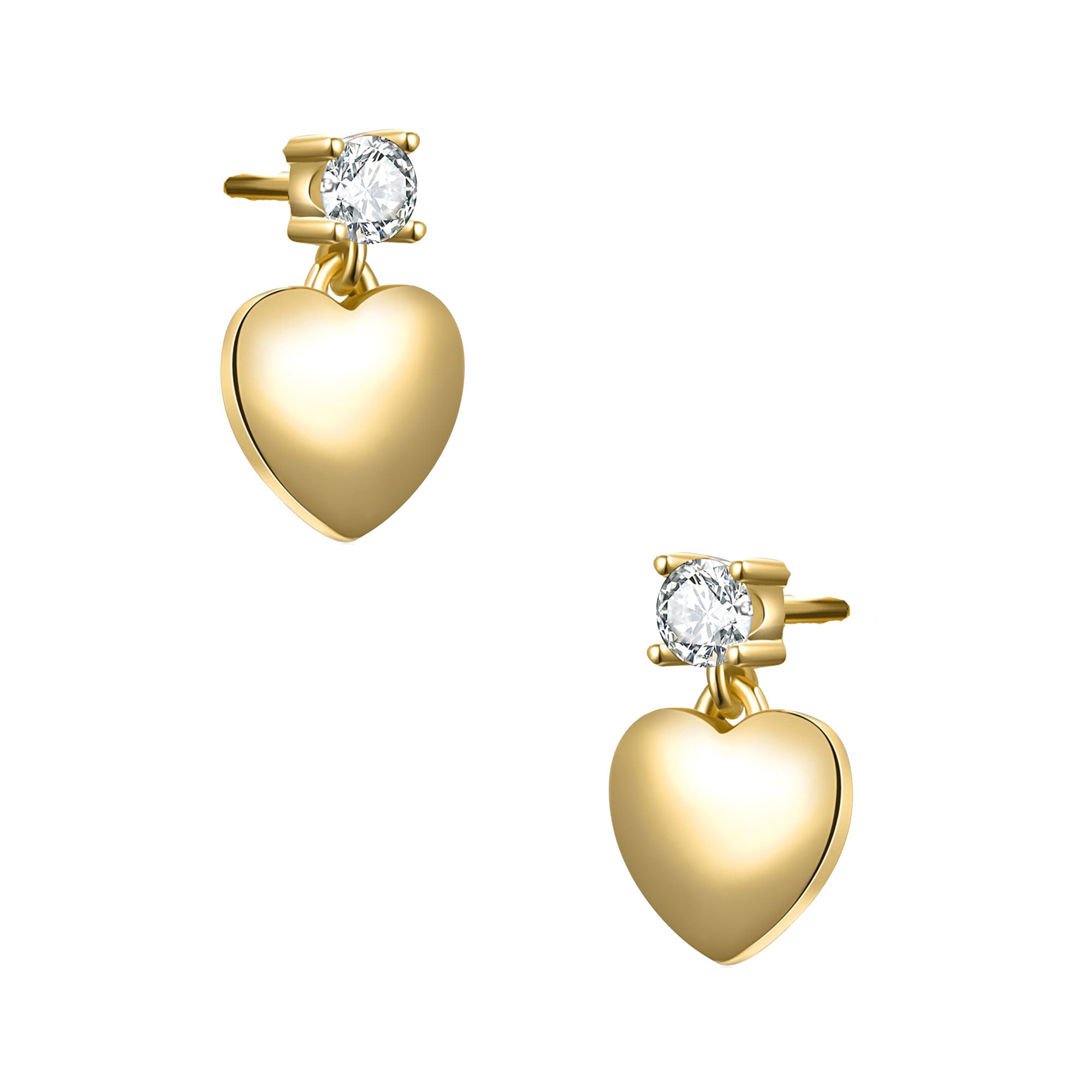 Manon Moissanite Couture Heart Dangle Earrings GENEVIVE