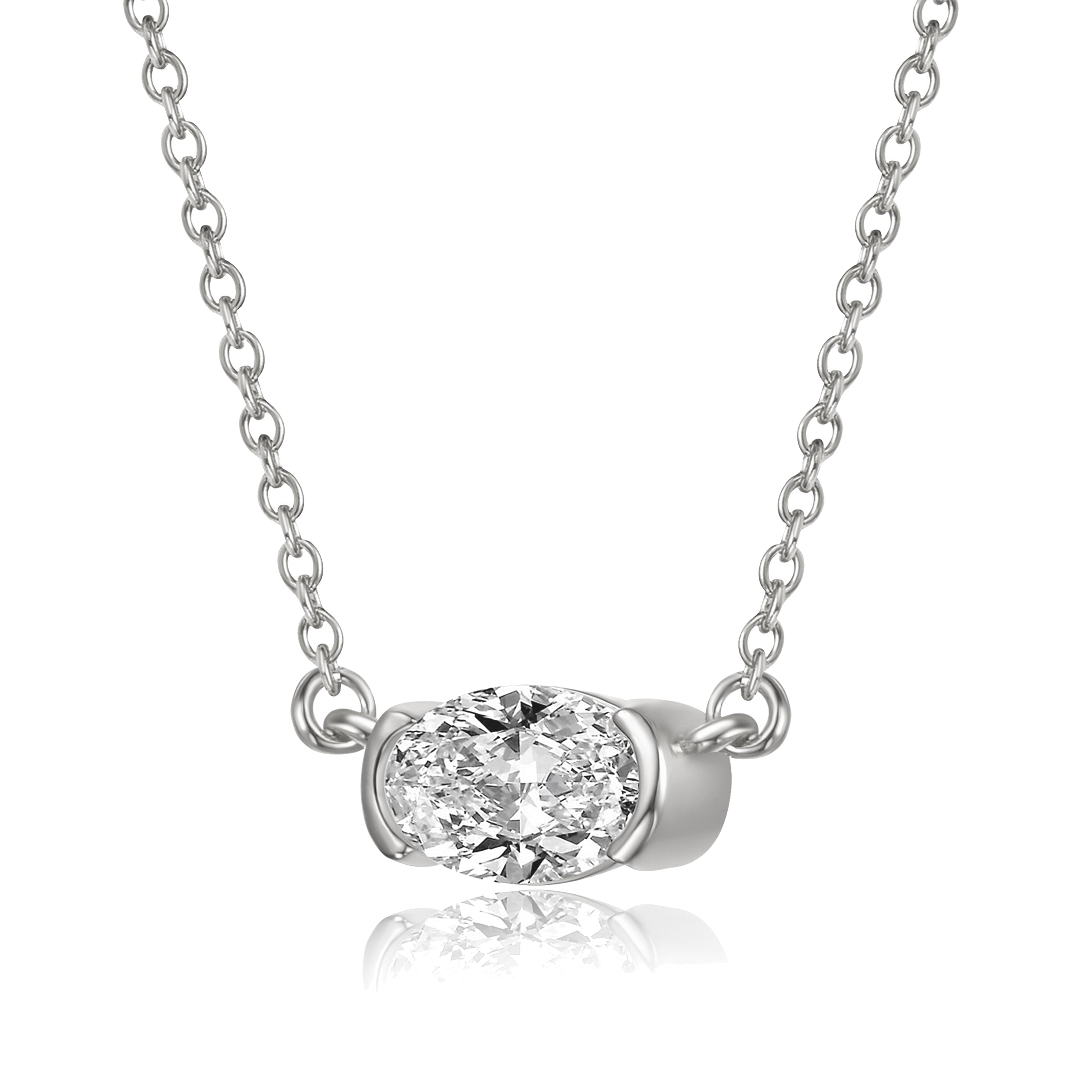 Élise Two-Stone Drop Pendentif Necklace GENEVIVE