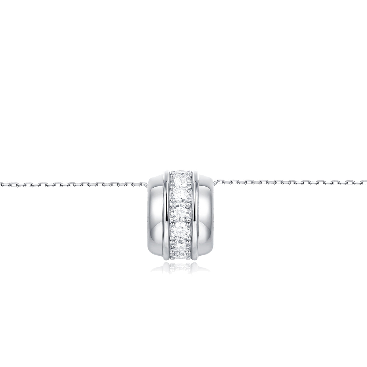 Isabelle Eternity Circle Disc Couture Pendant Necklace GENEVIVE