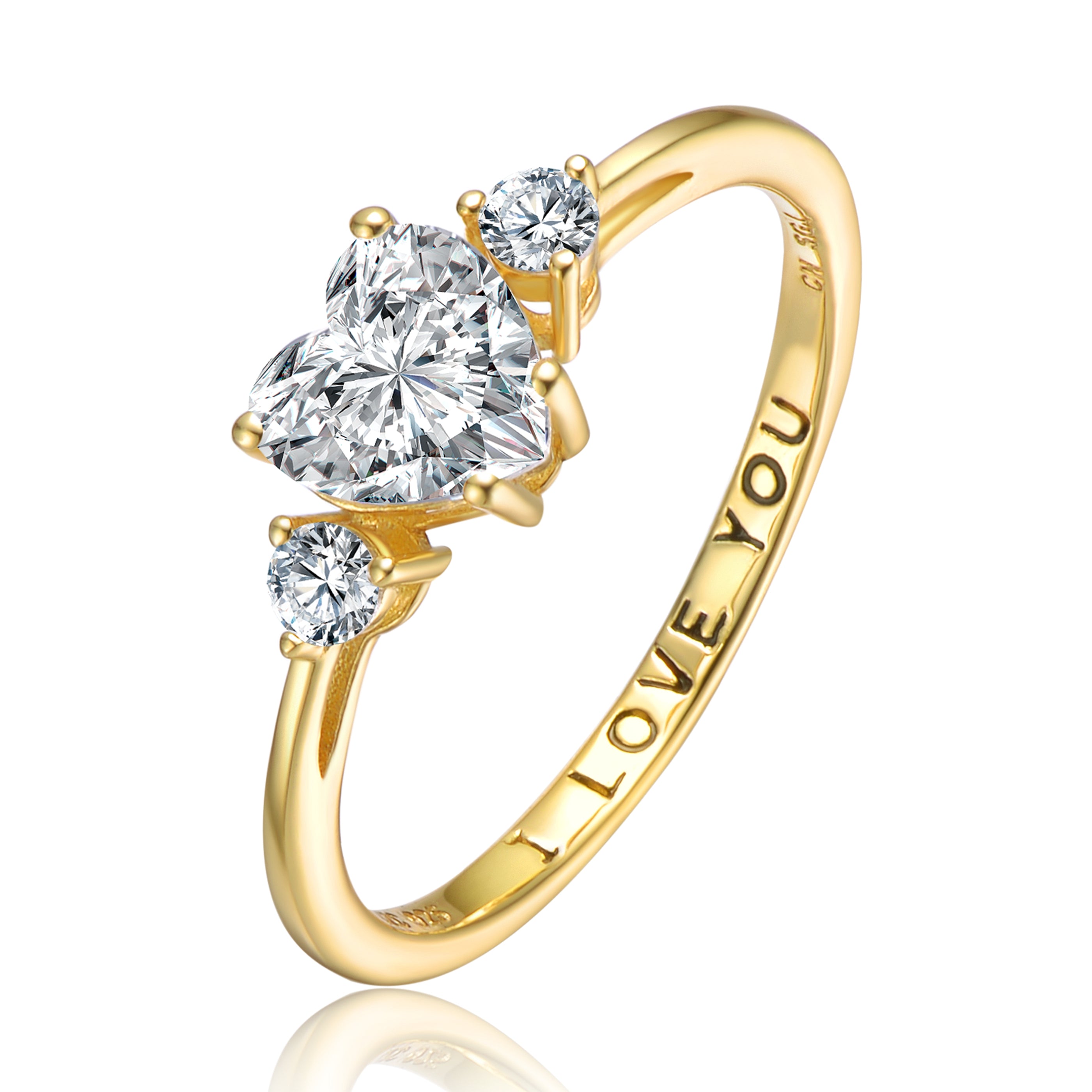 Estelle Heart "I Love You" Ring GENEVIVE