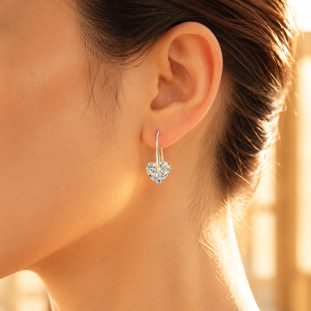 Marguerite Coeur Heart Earrings GENEVIVE