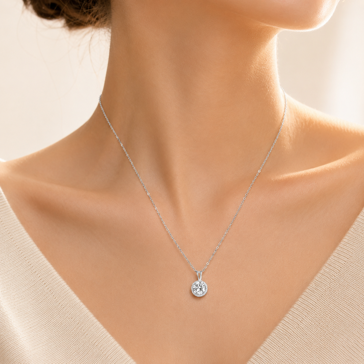 Marie Dainty Crown Pendant Necklace GENEVIVE