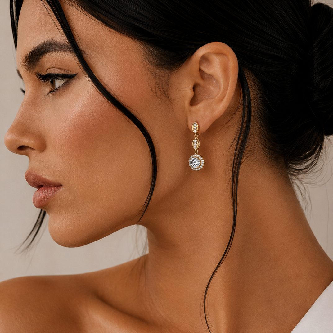 Marie Double Amande Earrings GENEVIVE