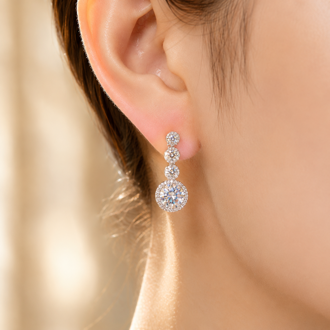 Marie Triple Circle Earrings GENEVIVE