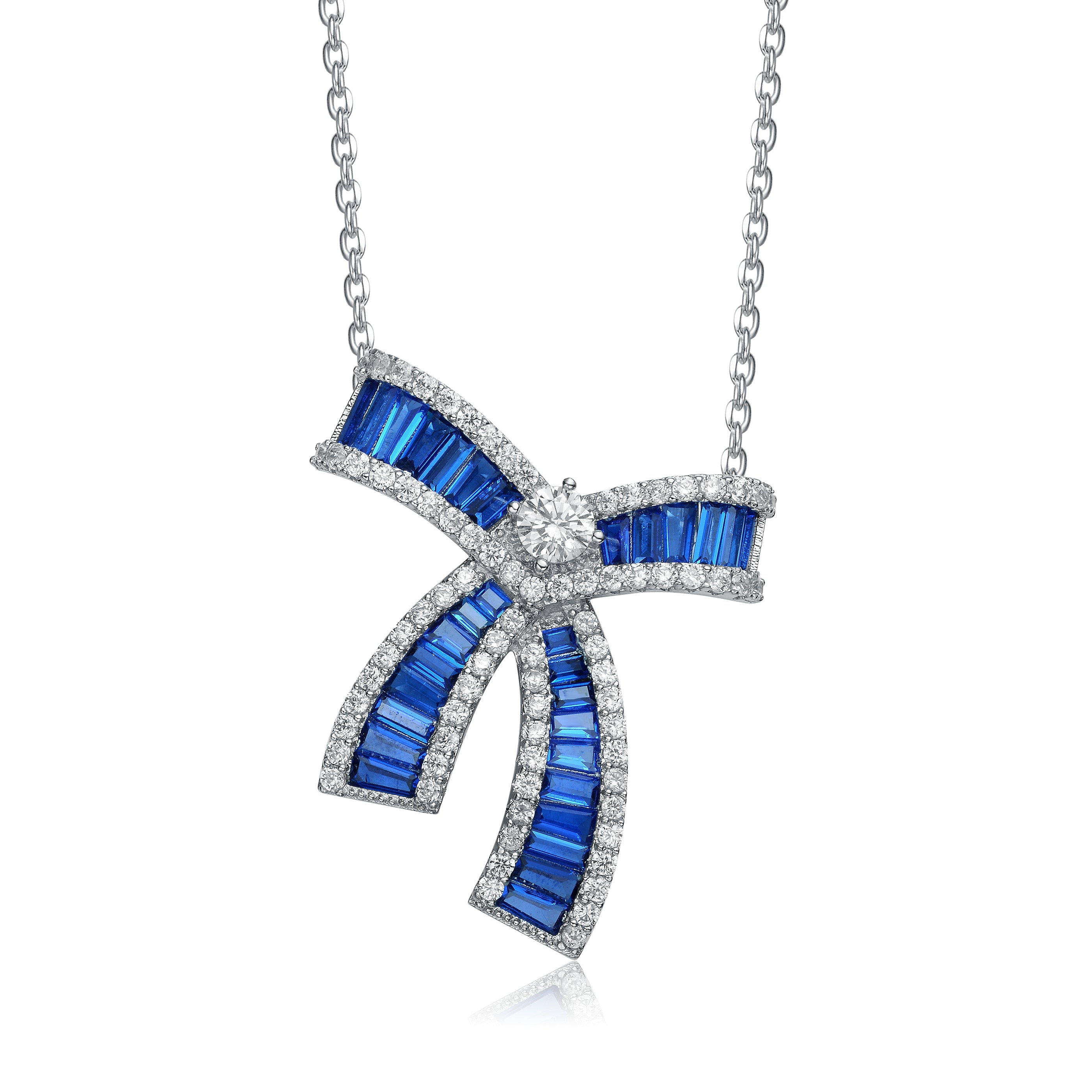 Ariana Bowtie Pavé Pendentif Necklace GENEVIVE