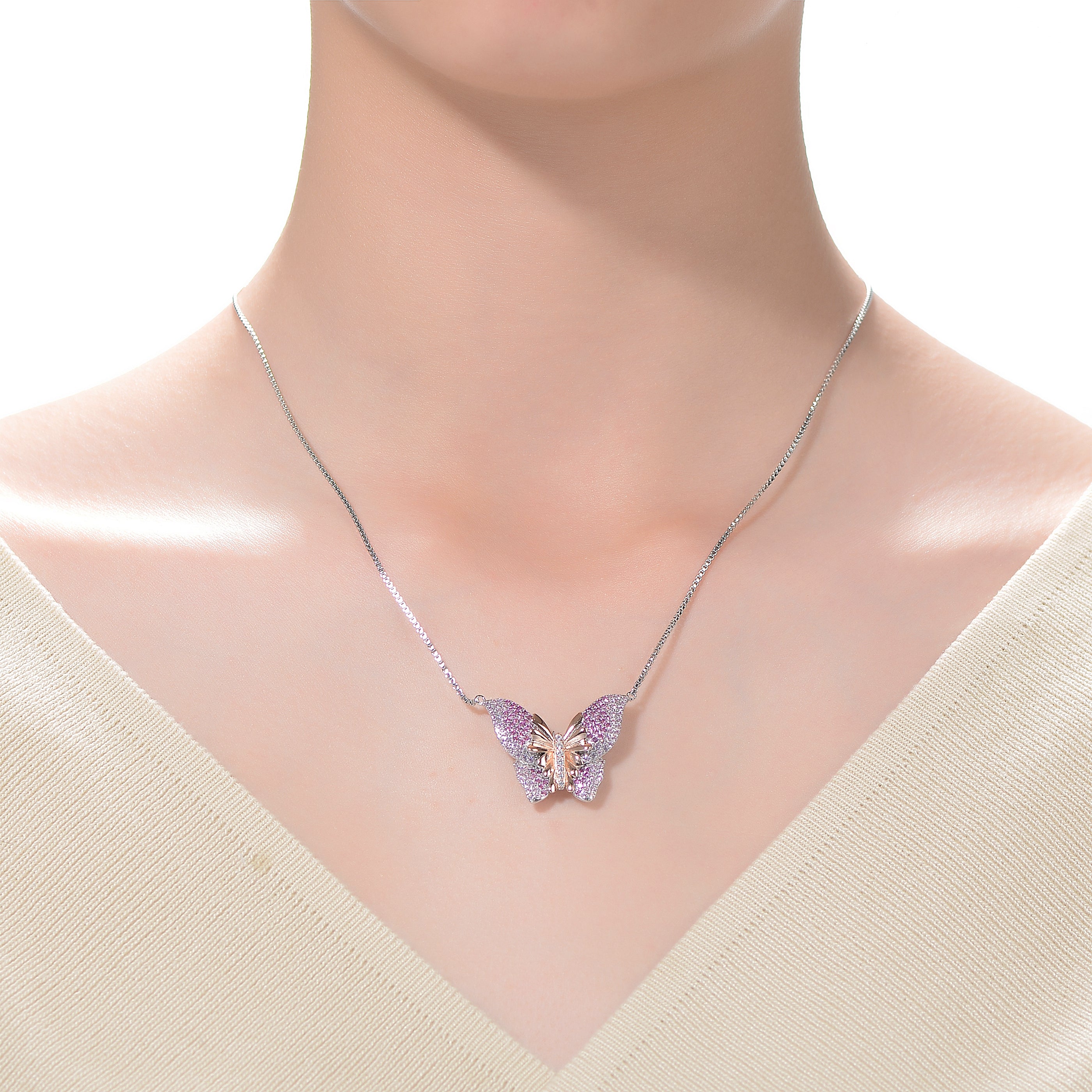Papillonière Butterfly Silver Limited Edition Necklace GENEVIVE