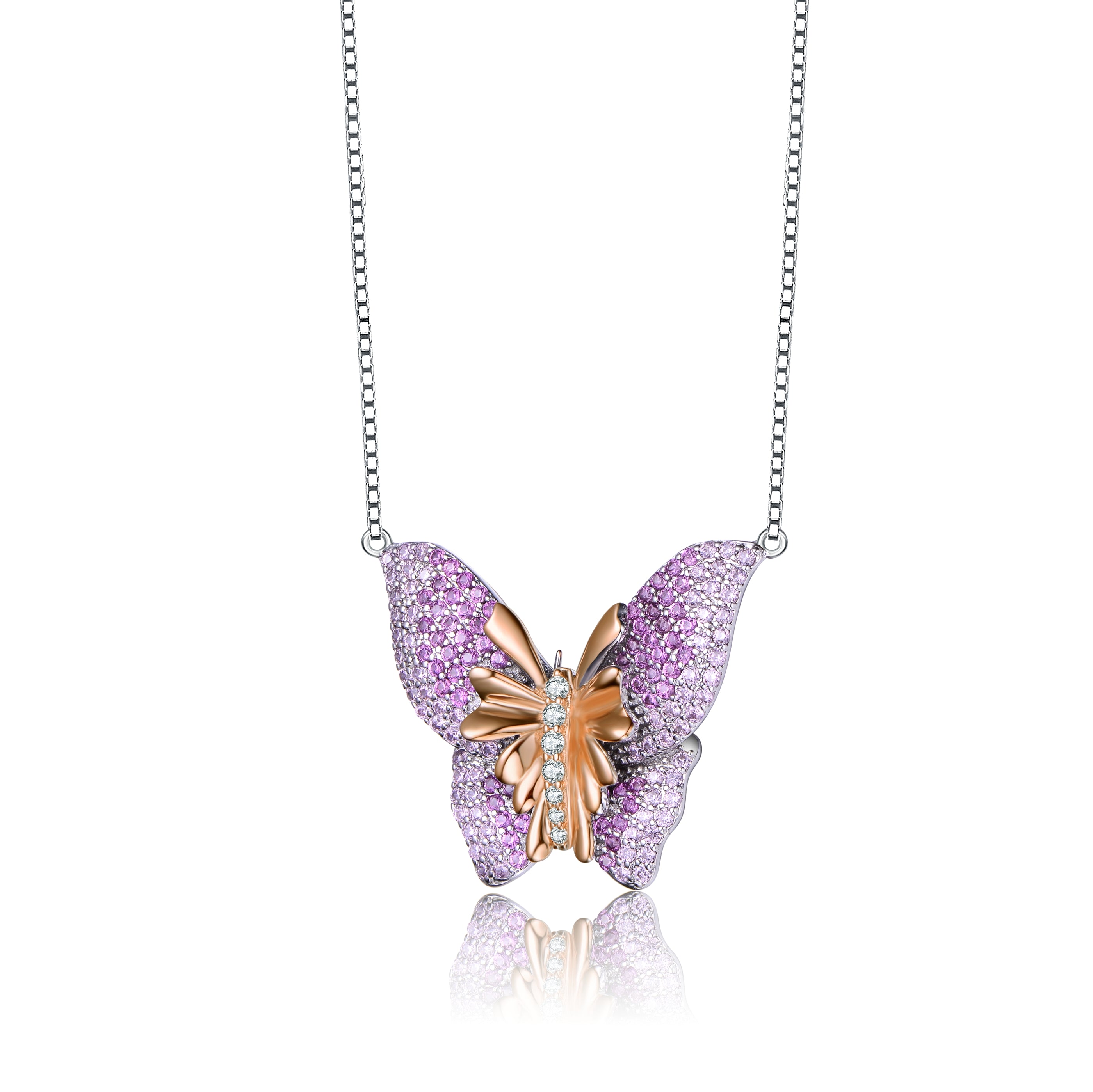 Papillonière Butterfly Silver Limited Edition Necklace GENEVIVE