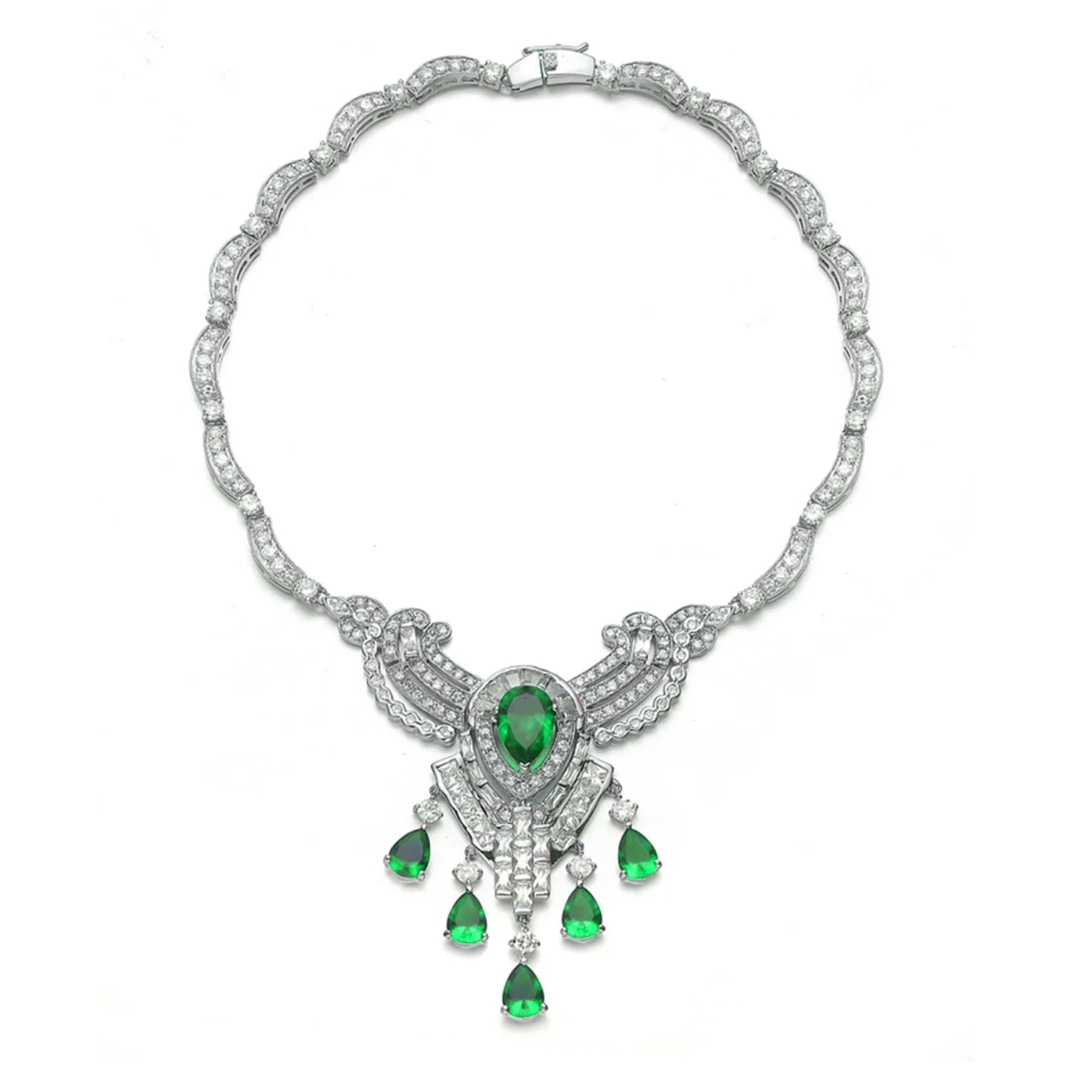 Antoinette Statement Couture Teardrop Necklace GENEVIVE
