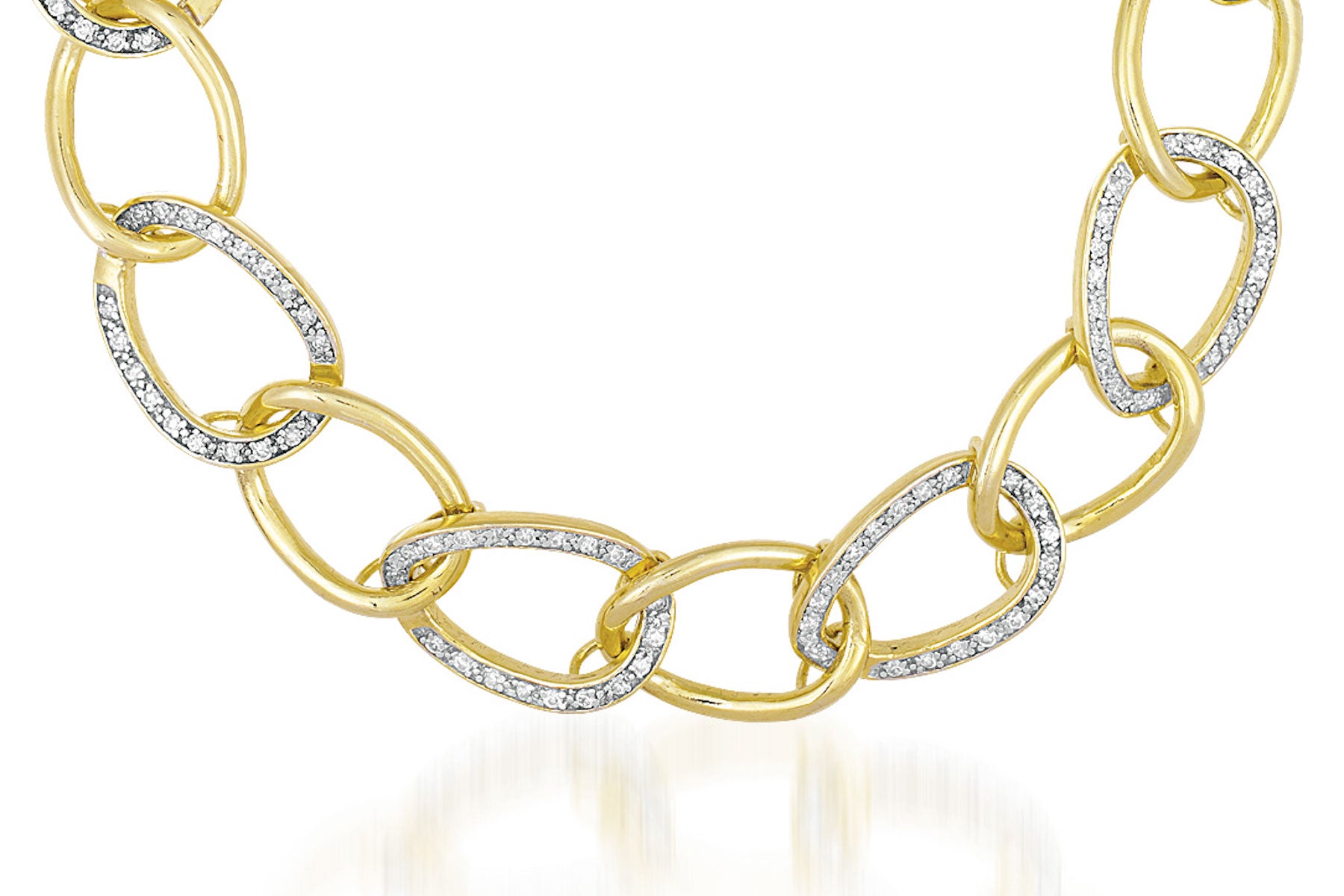 Pompidou Dual Golden Midi Chain Necklace GENEVIVE