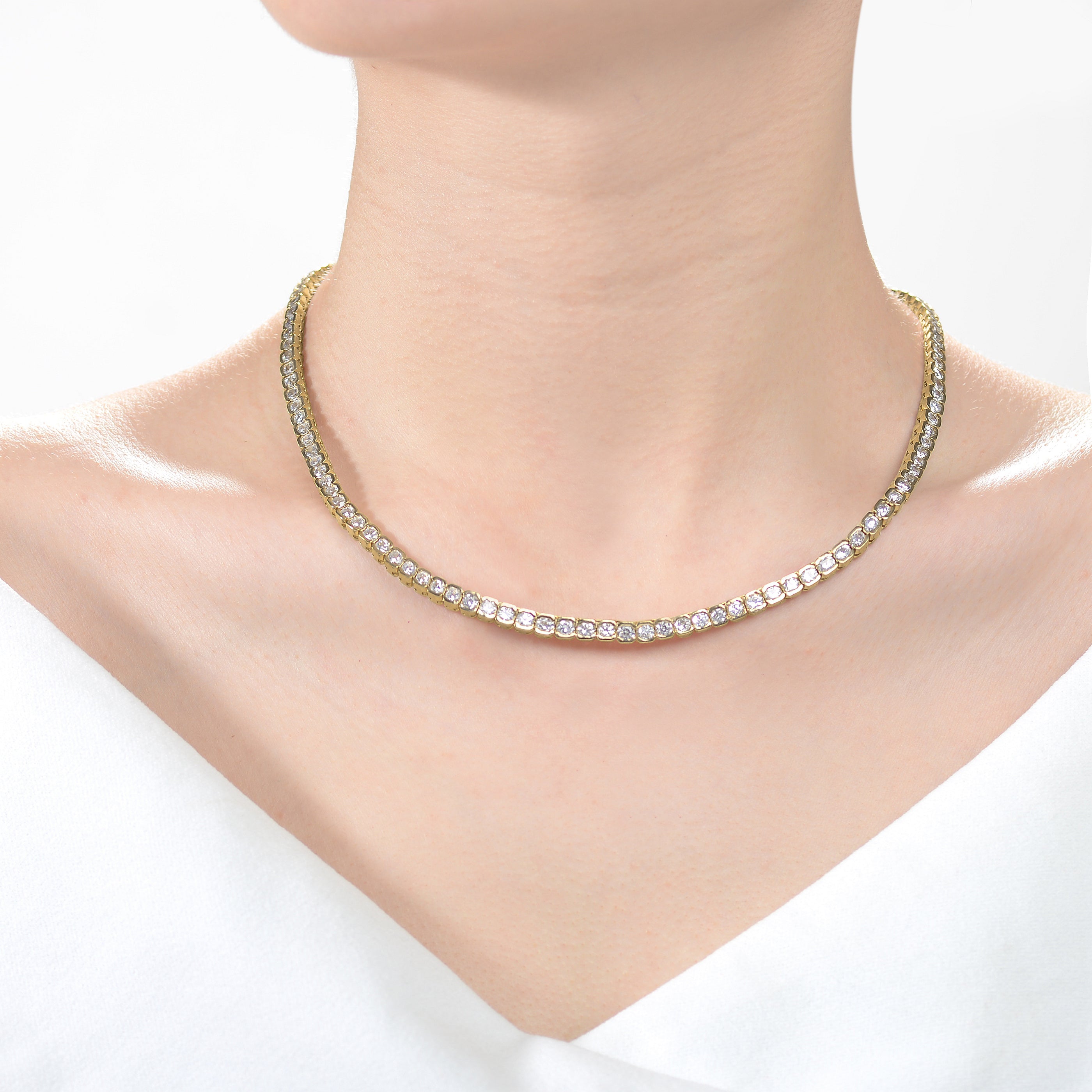 Marie Tennis Chain Anniversary Couture Necklace GENEVIVE
