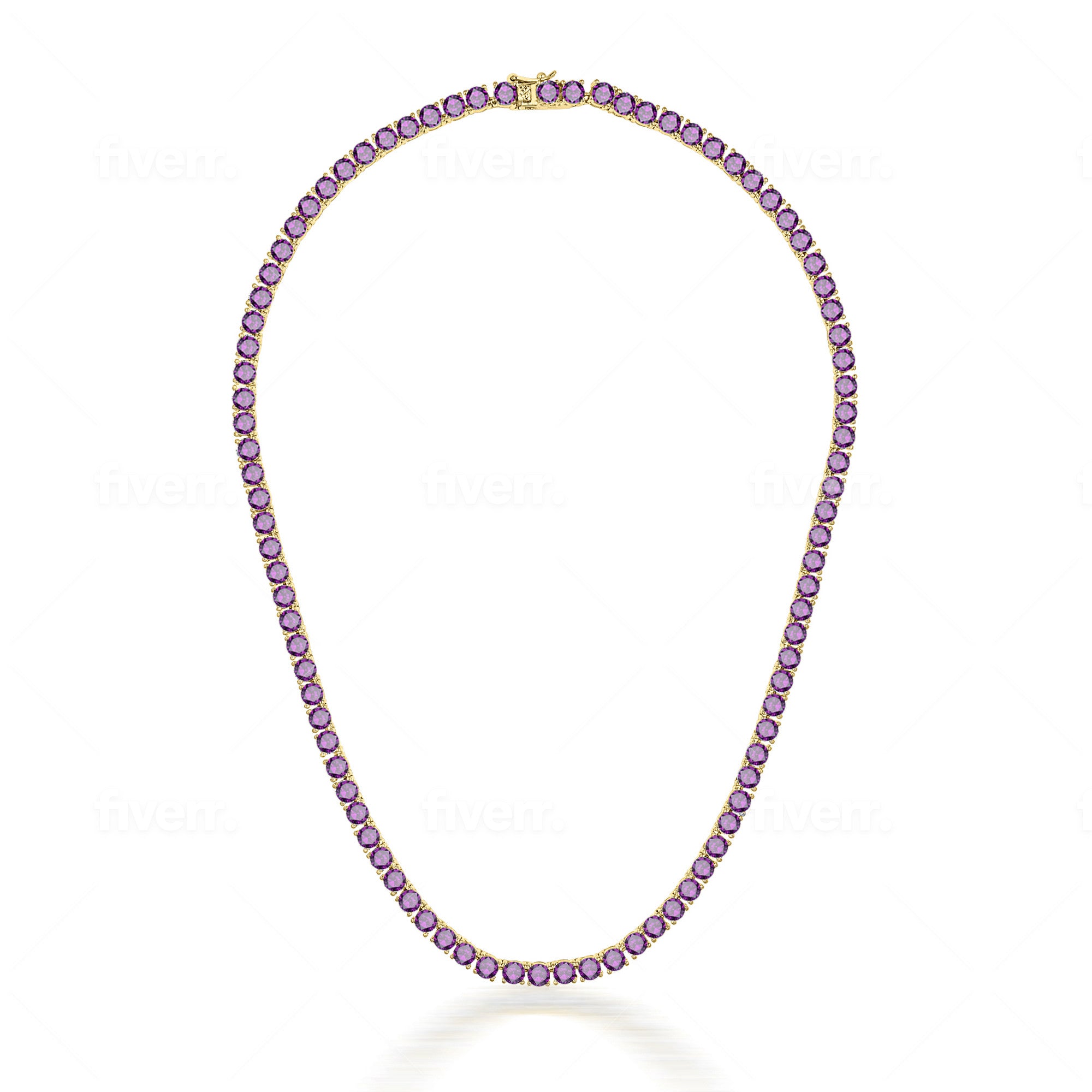 Eloise Midi 3MM Tennis Necklace GENEVIVE