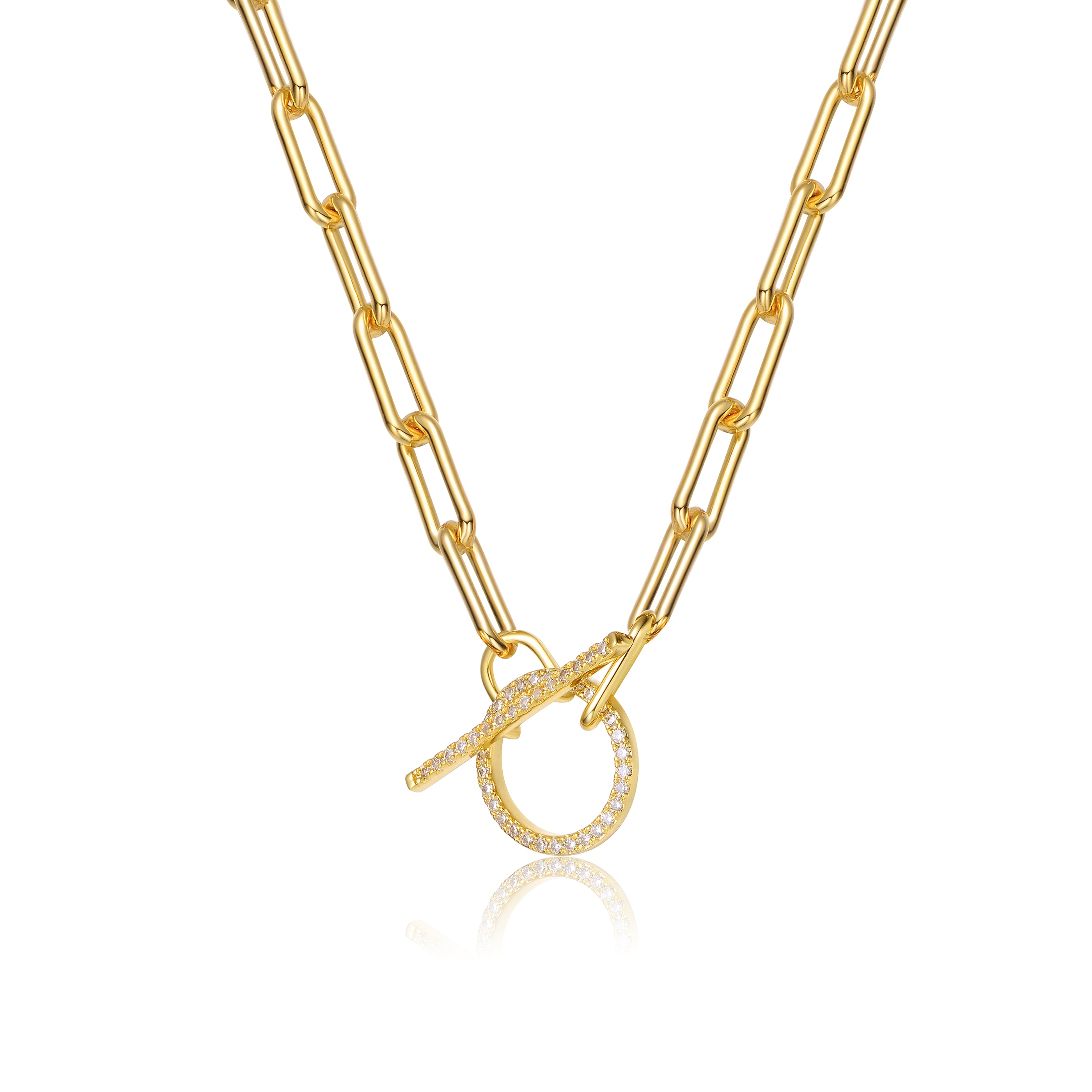 Justine Zirconia Spring Chain Necklace GENEVIVE