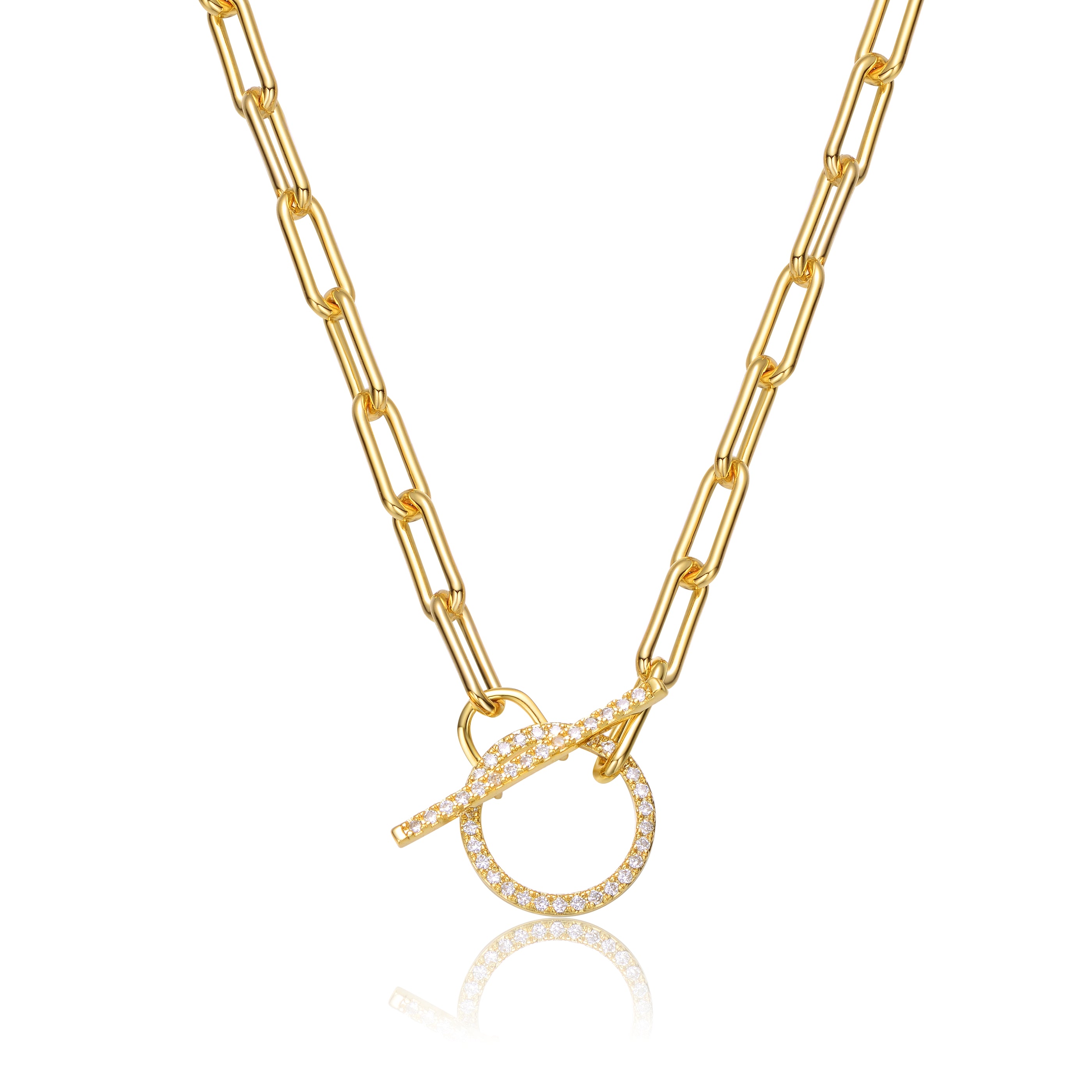 Justine Zirconia Spring Chain Necklace GENEVIVE