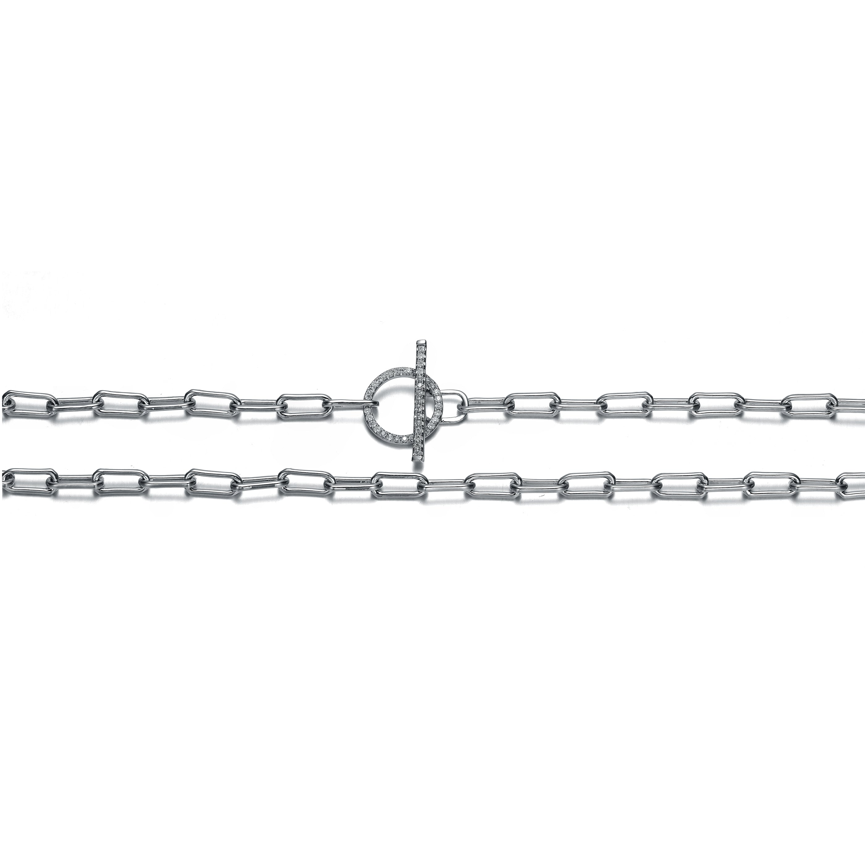 Justine Zirconia Spring Chain Necklace GENEVIVE