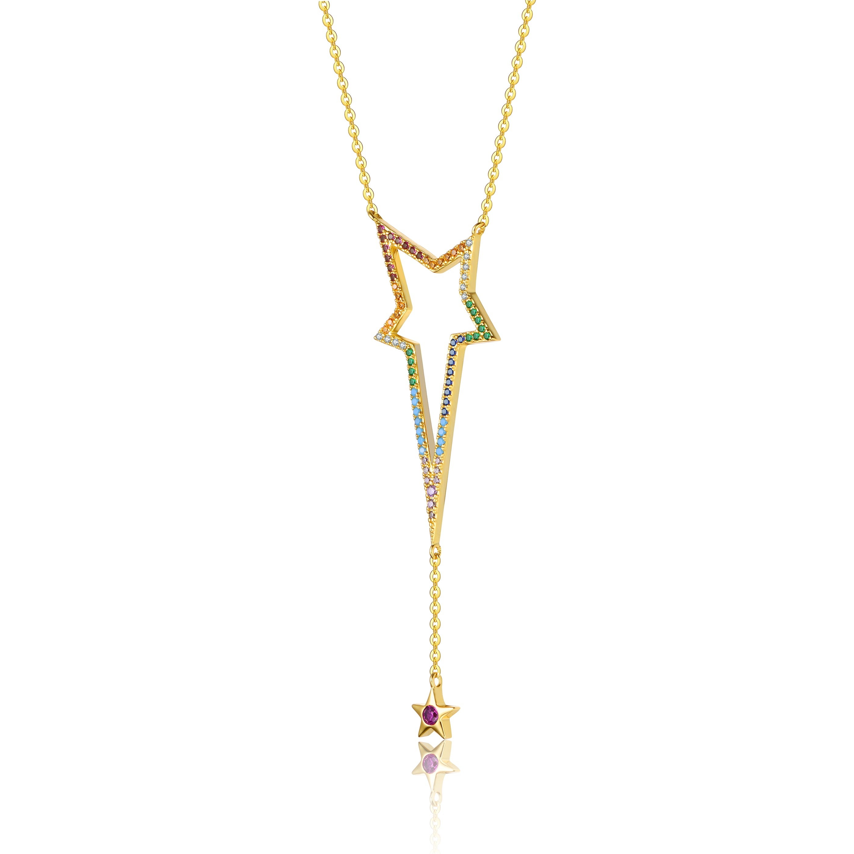 Arc-en-Ciel Golden Star Rainbow Necklace GENEVIVE