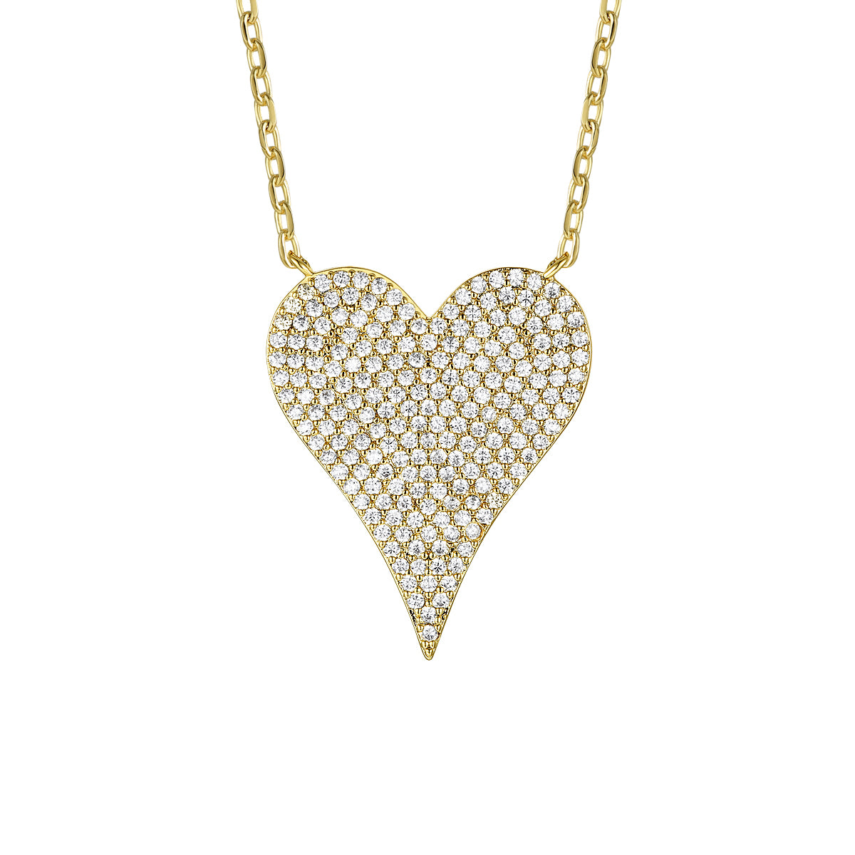 Renee Pavé Heart Collier Necklace GENEVIVE