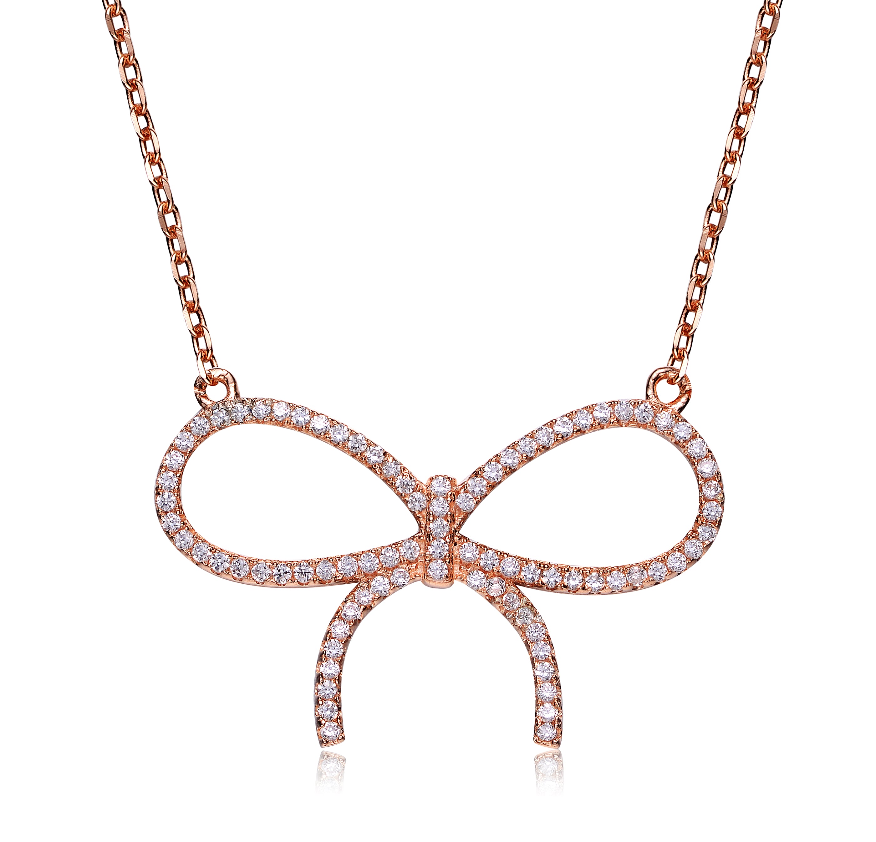 Dominique Ruby Bow Collier Necklace GENEVIVE