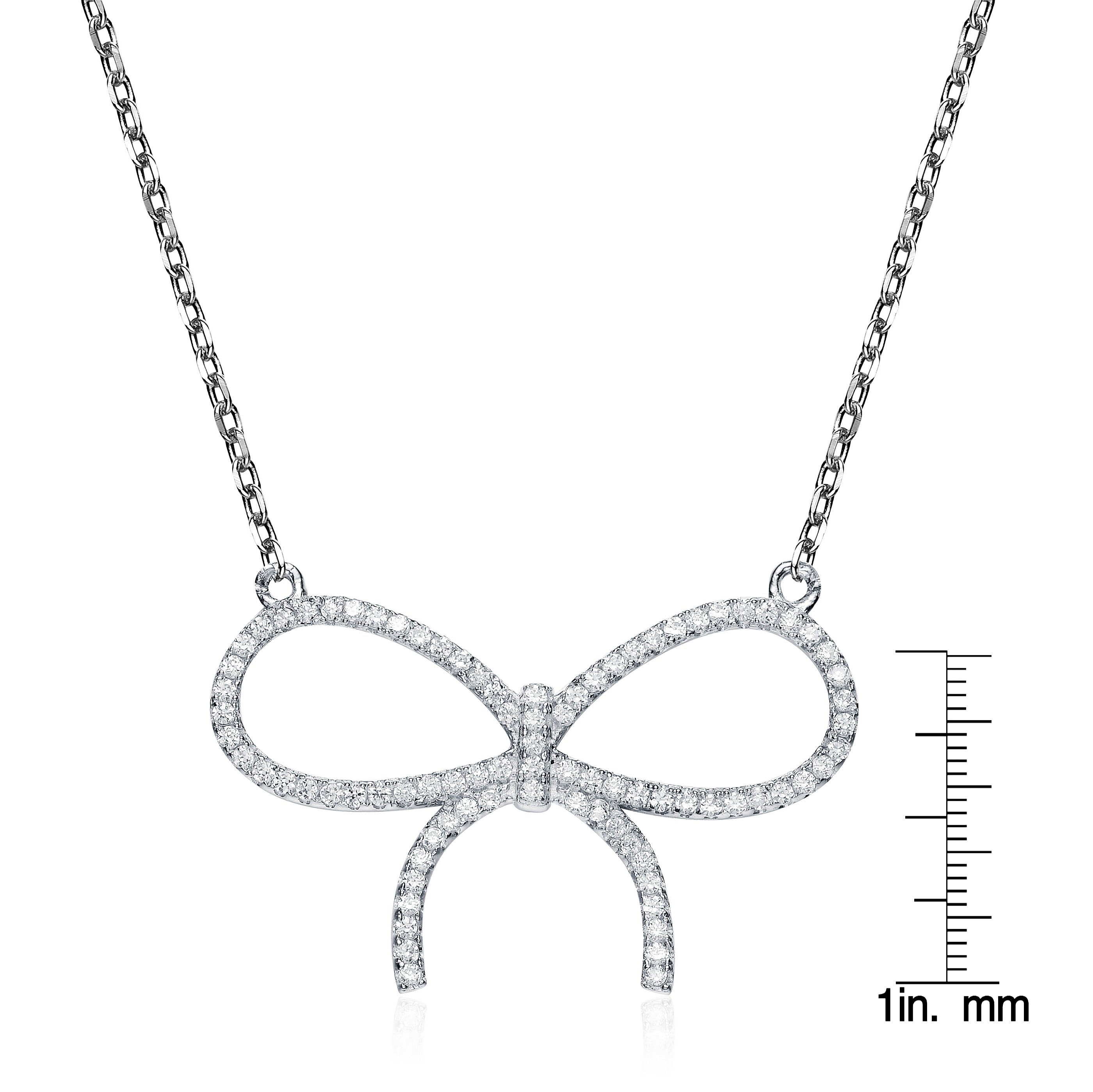 Dominique Ruby Bow Collier Necklace GENEVIVE
