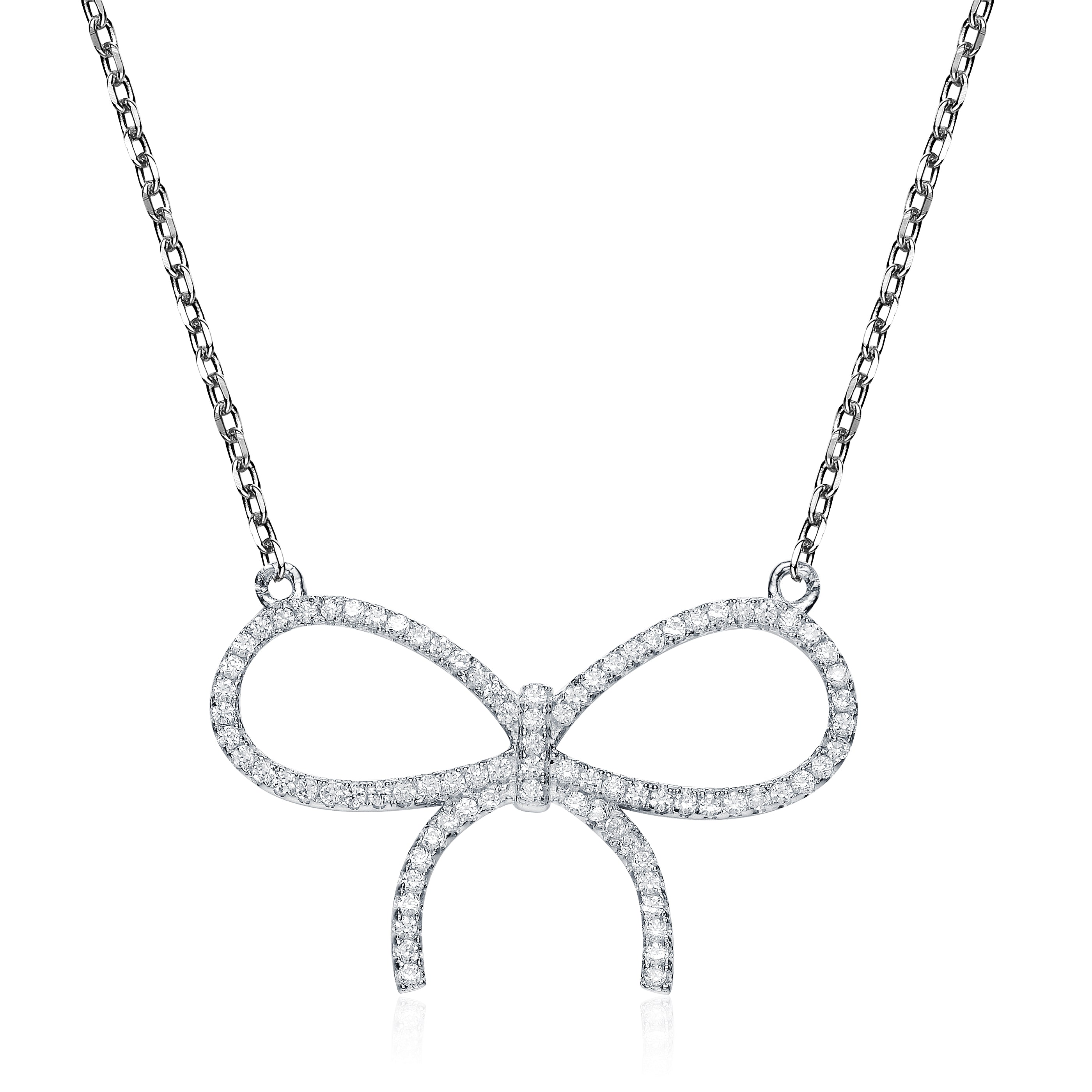 Dominique Ruby Bow Collier Necklace GENEVIVE