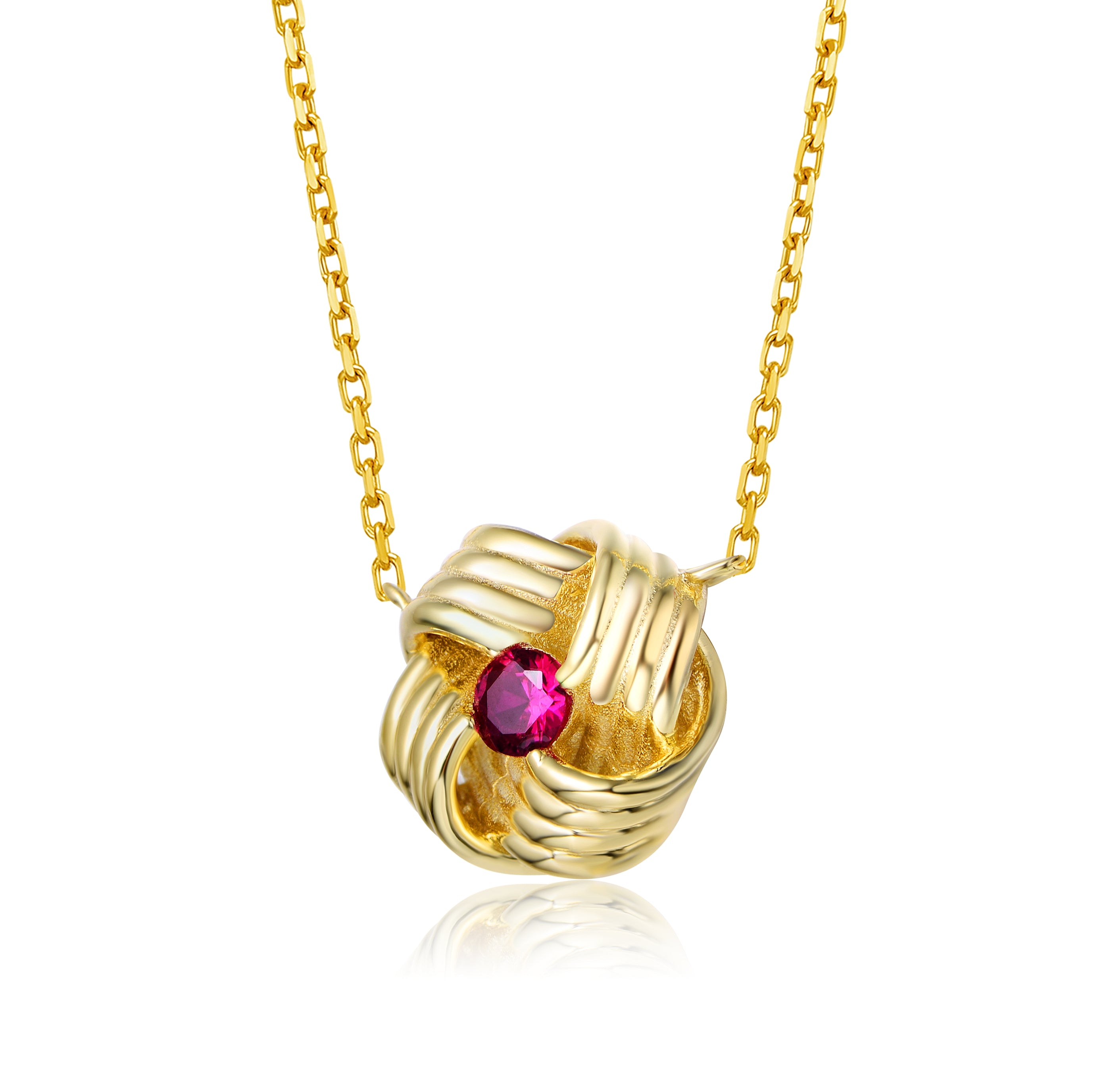 Julie Delicate Knot Pink Necklace GENEVIVE