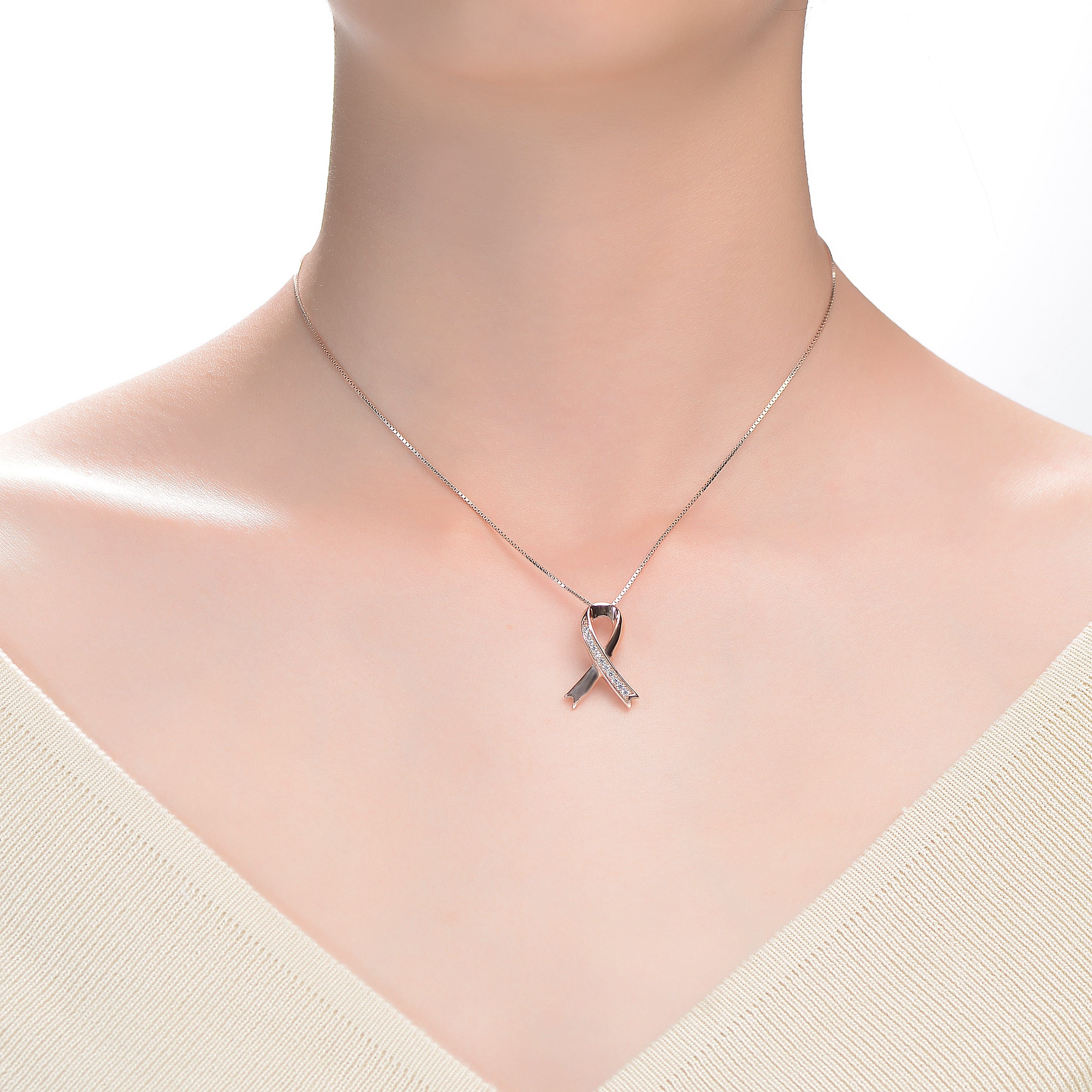 Camille Loop Ribbon Necklace GENEVIVE