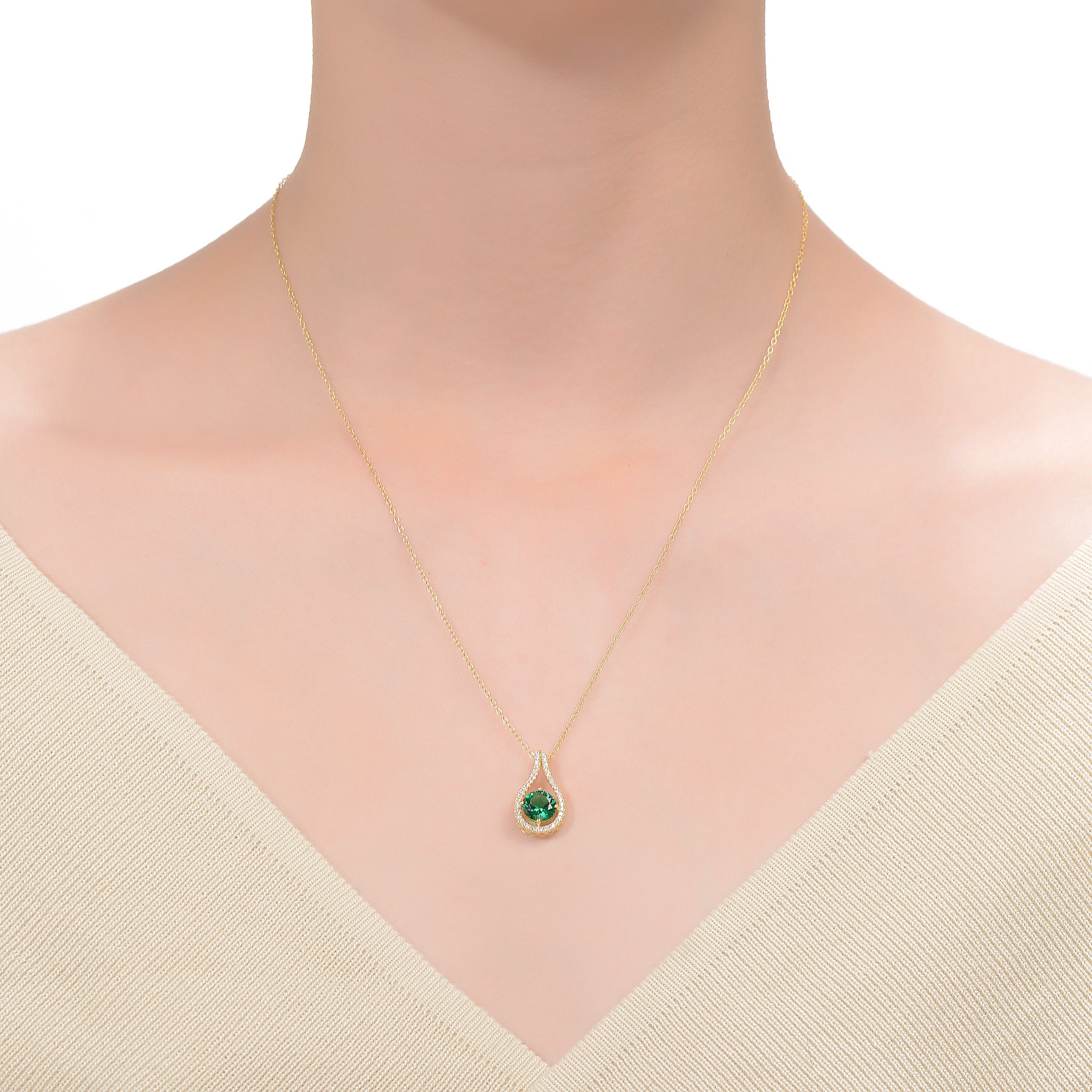 Constance Midi Bright Pendant Necklace GENEVIVE