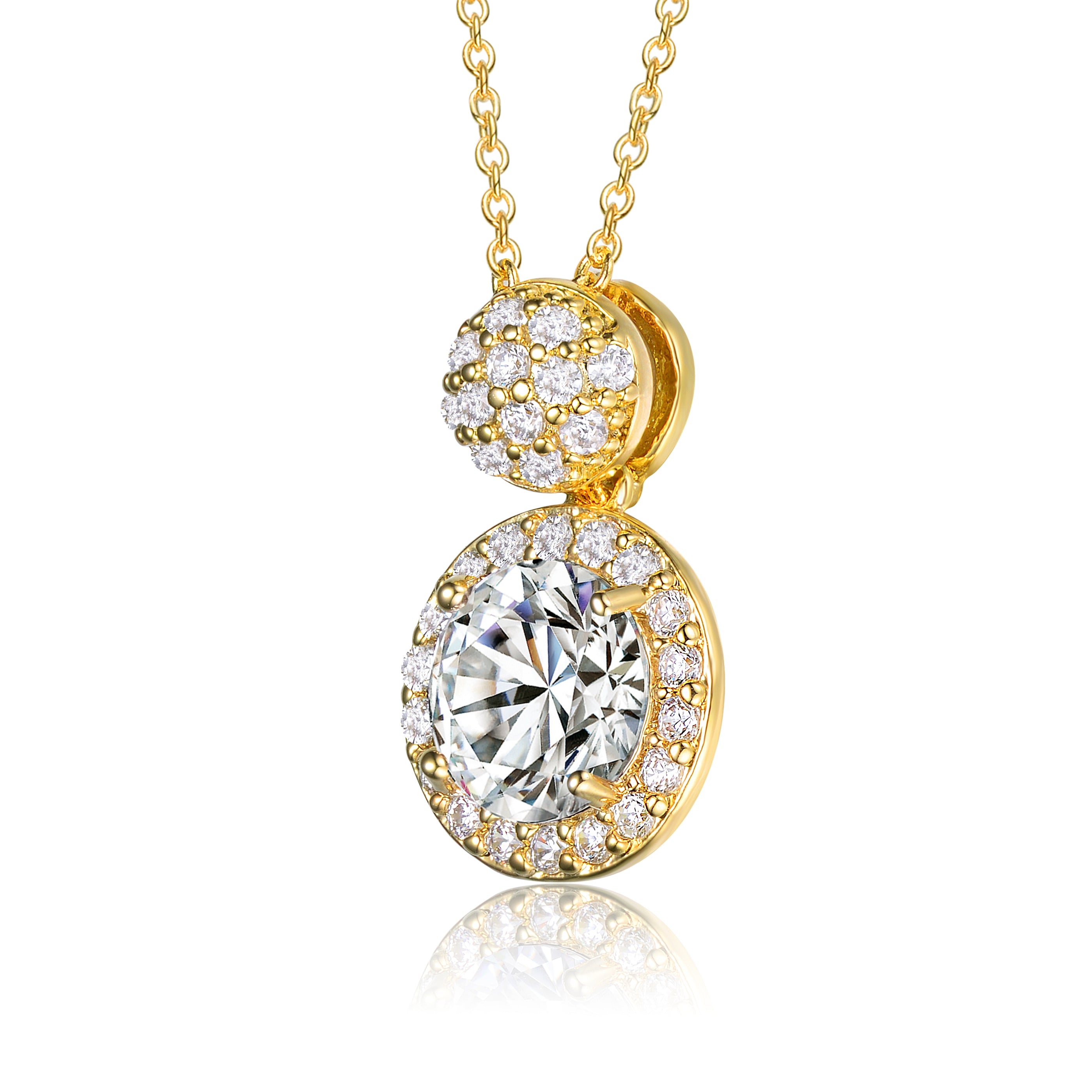 Marie Double Cluster Couture Necklace GENEVIVE