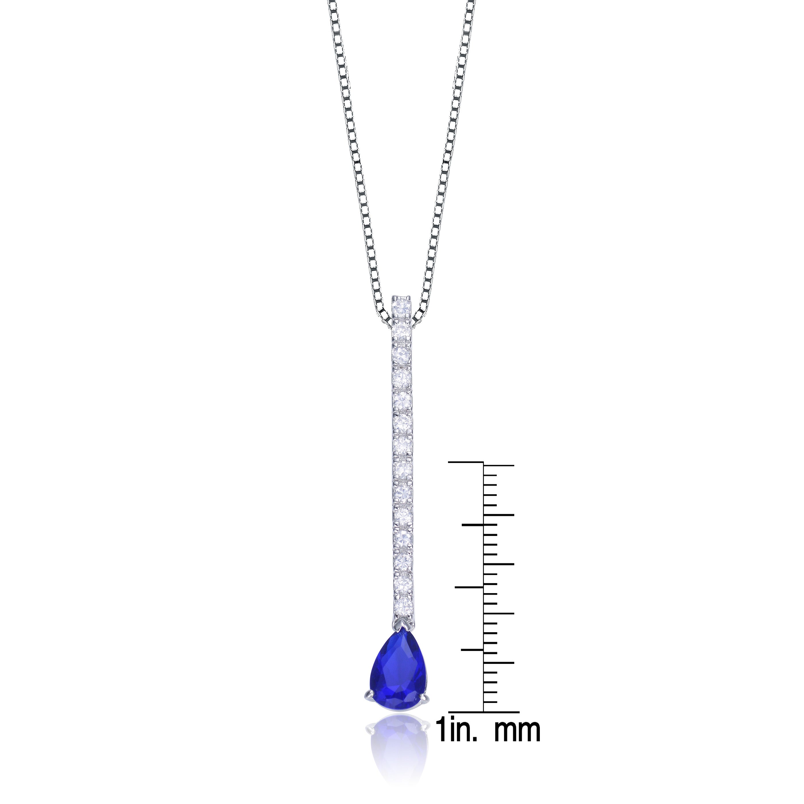 La Roche Purple Linear Drop Last Pair Necklace GENEVIVE