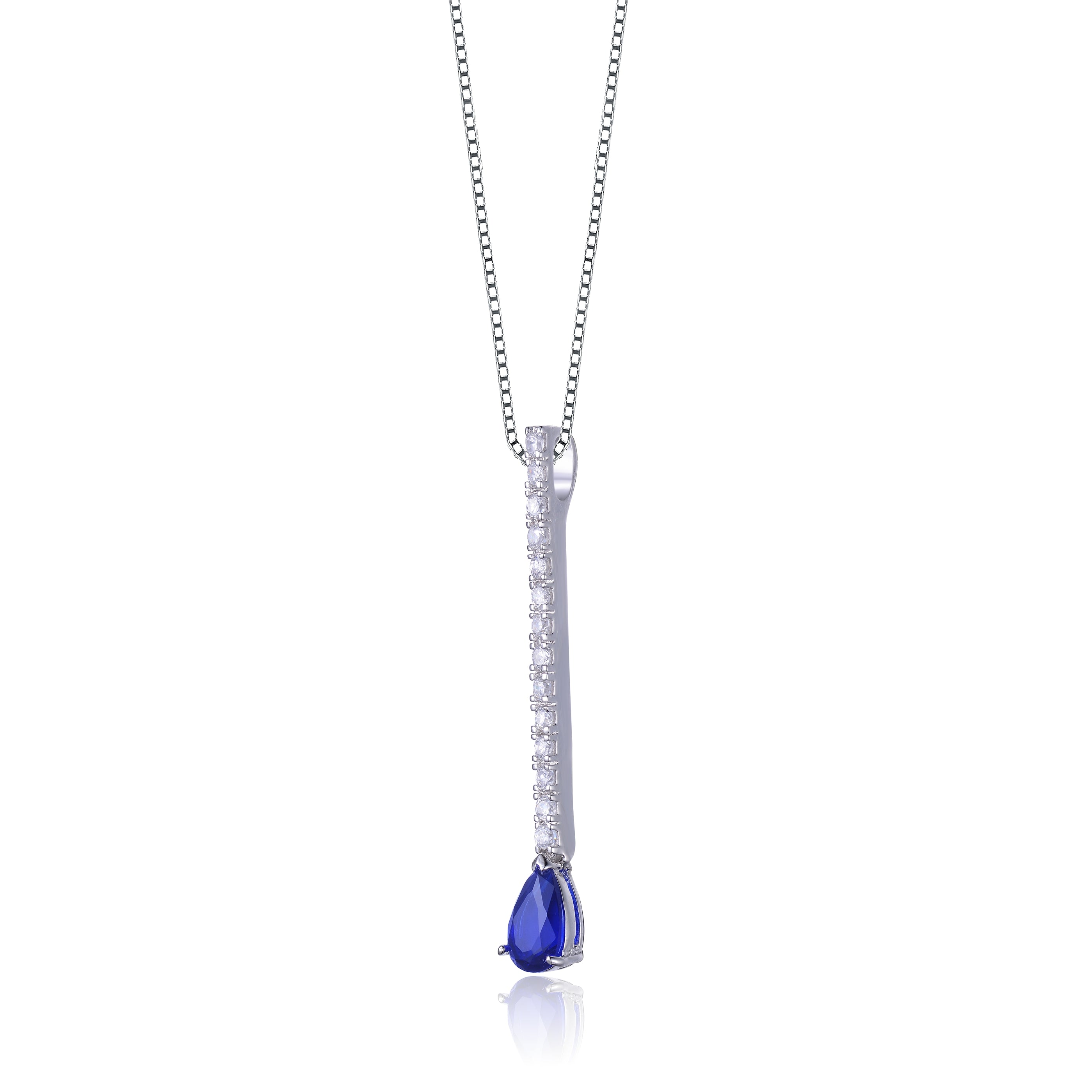 La Roche Purple Linear Drop Last Pair Necklace GENEVIVE