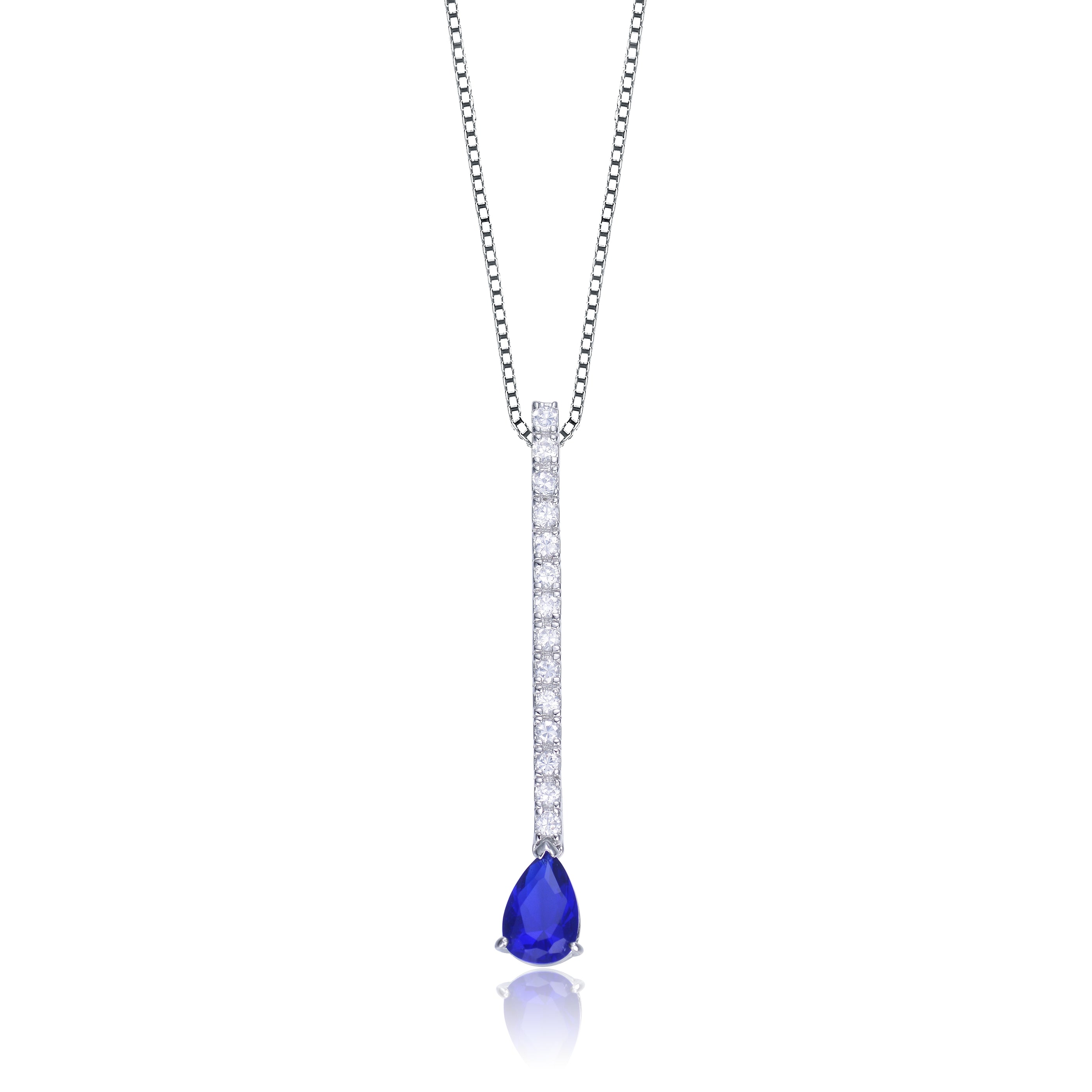 La Roche Purple Linear Drop Last Pair Necklace GENEVIVE