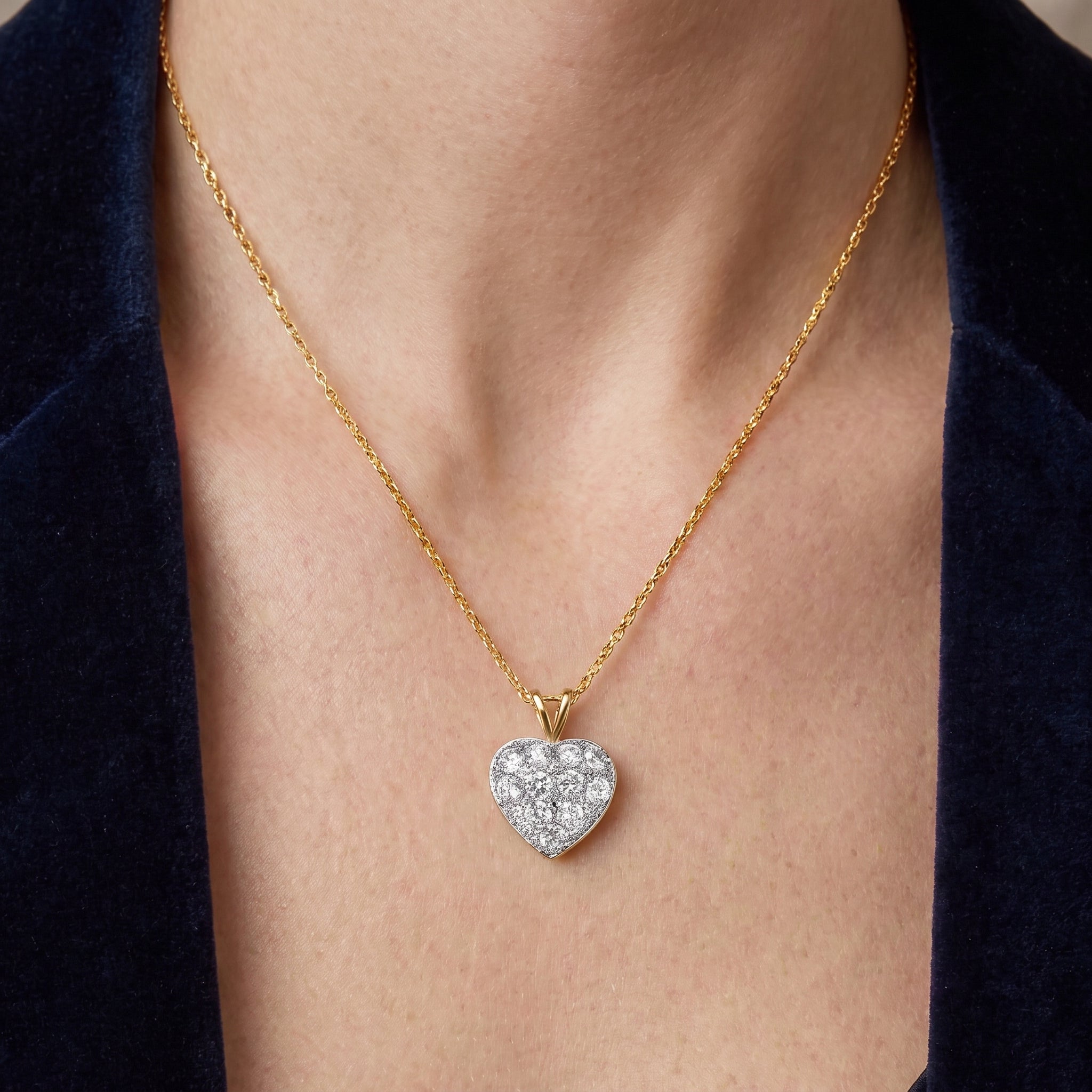 Jeanne Heart Shape Couture Necklace GENEVIVE