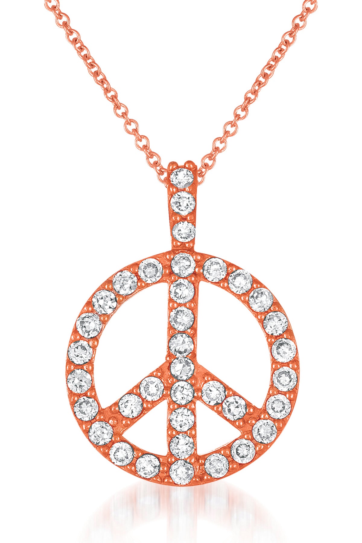 Paix Rose Gold Peace Necklace GENEVIVE