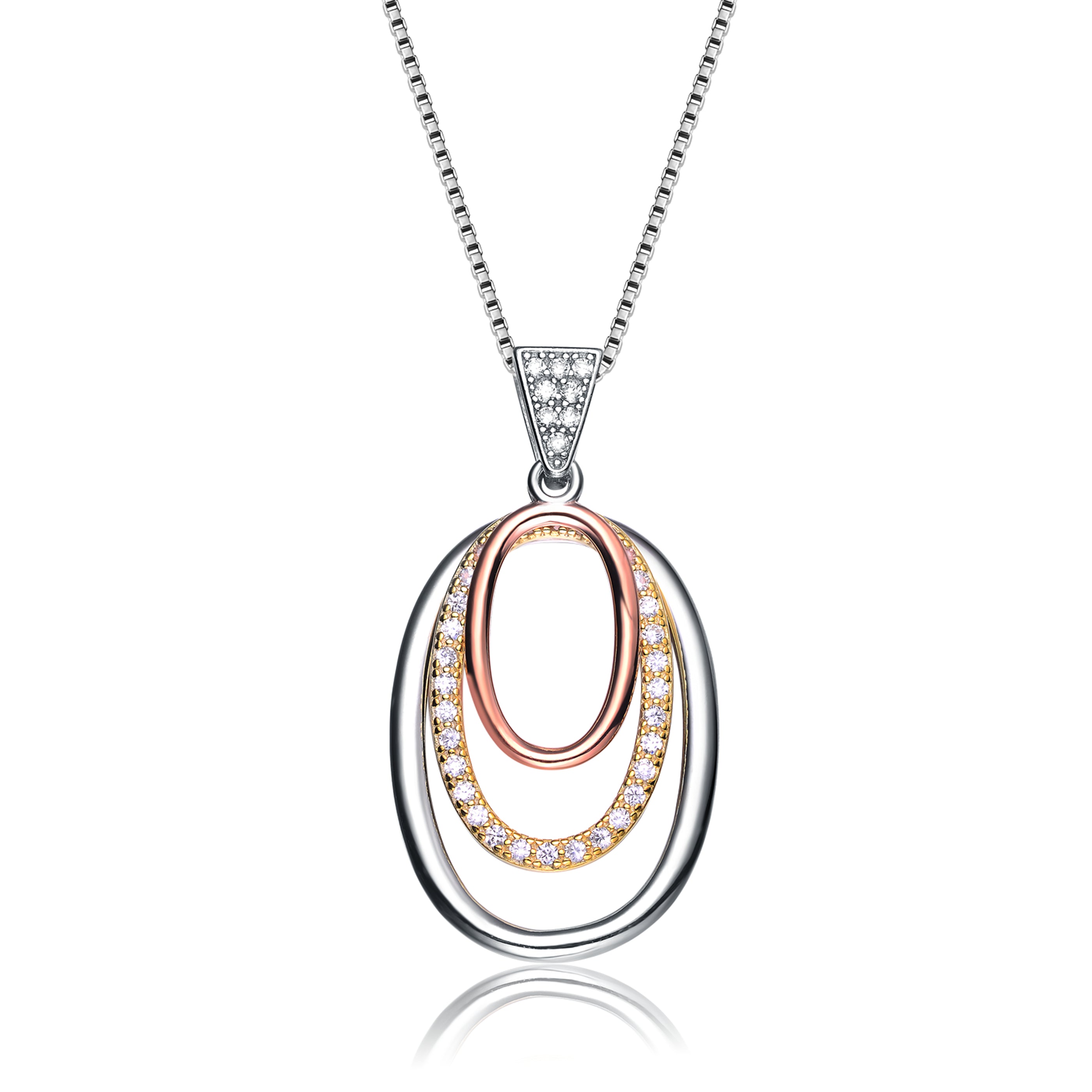Camille Triple-Ring Collier Necklace GENEVIVE