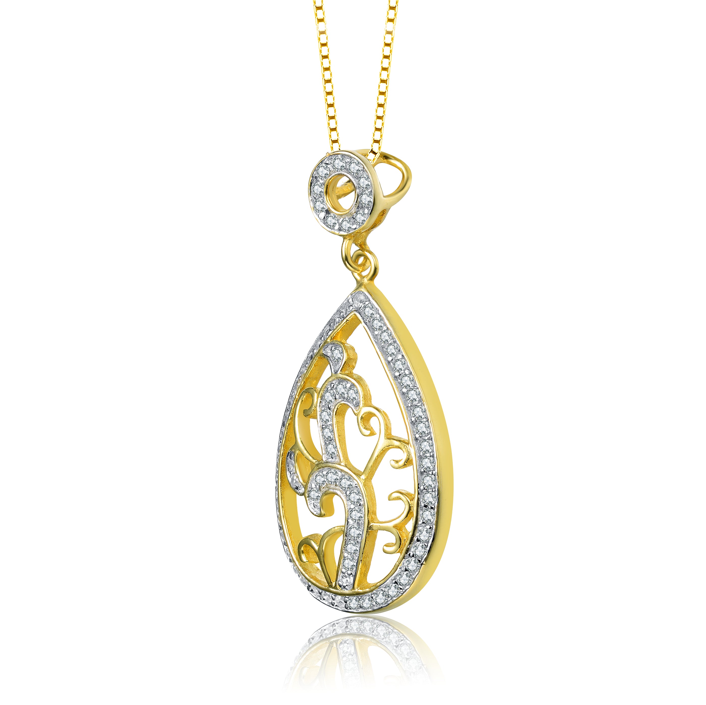 Clermont Cluster Pear Drop Pendant Limited Edition Necklace GENEVIVE