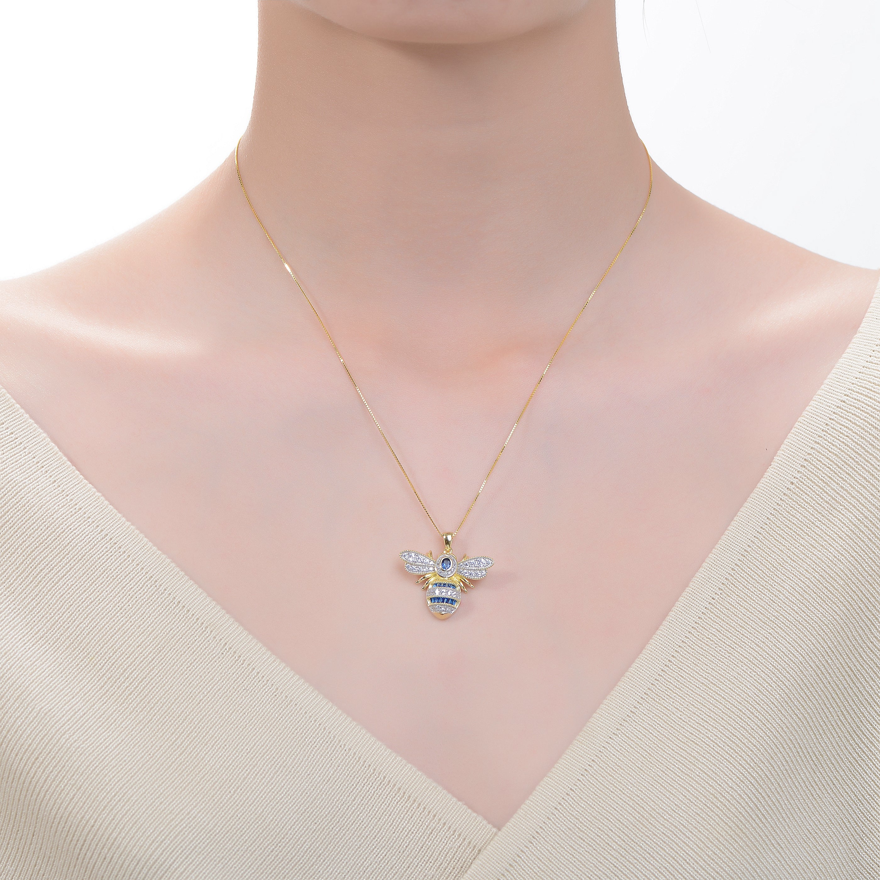 Eloise Pave Wasp Couture Pendant GENEVIVE